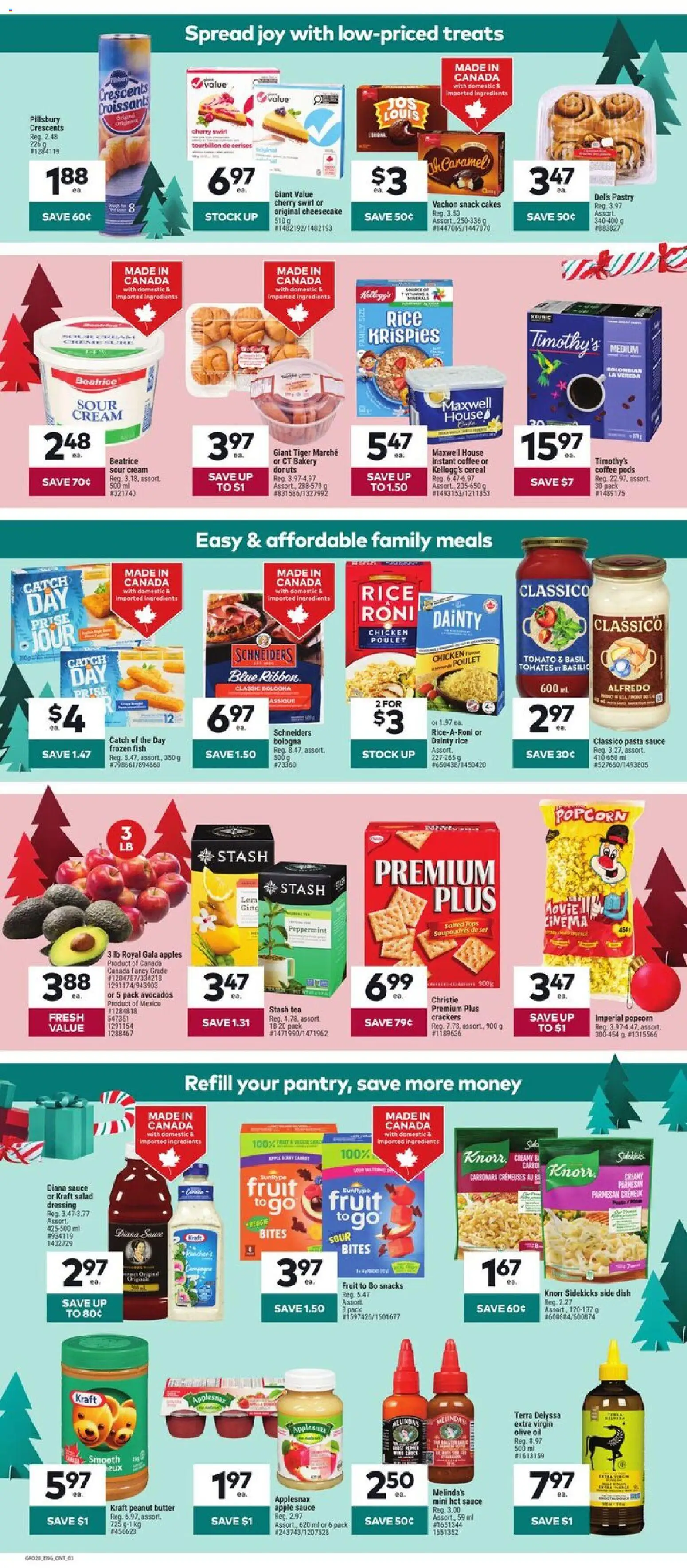 Giant Tiger flyer valid from 17.12.2025 | Page: 3 | Products: Fish, Tea, Bakery, Chicken