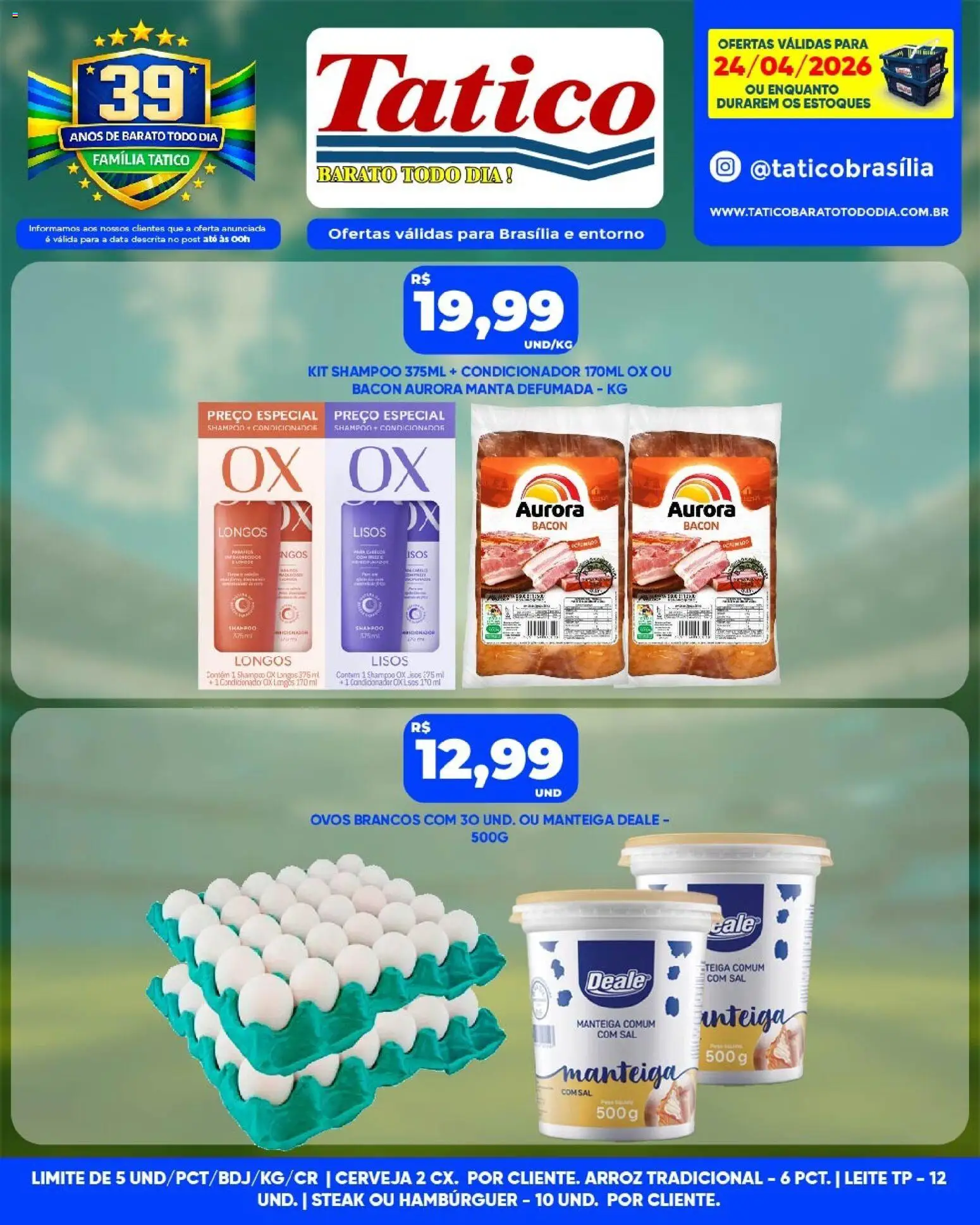 Tatico Folheto - válido de 24.04.2026 | Página: 12 | Produtos: Shampoo, Manteiga, Ovos, Cerveja