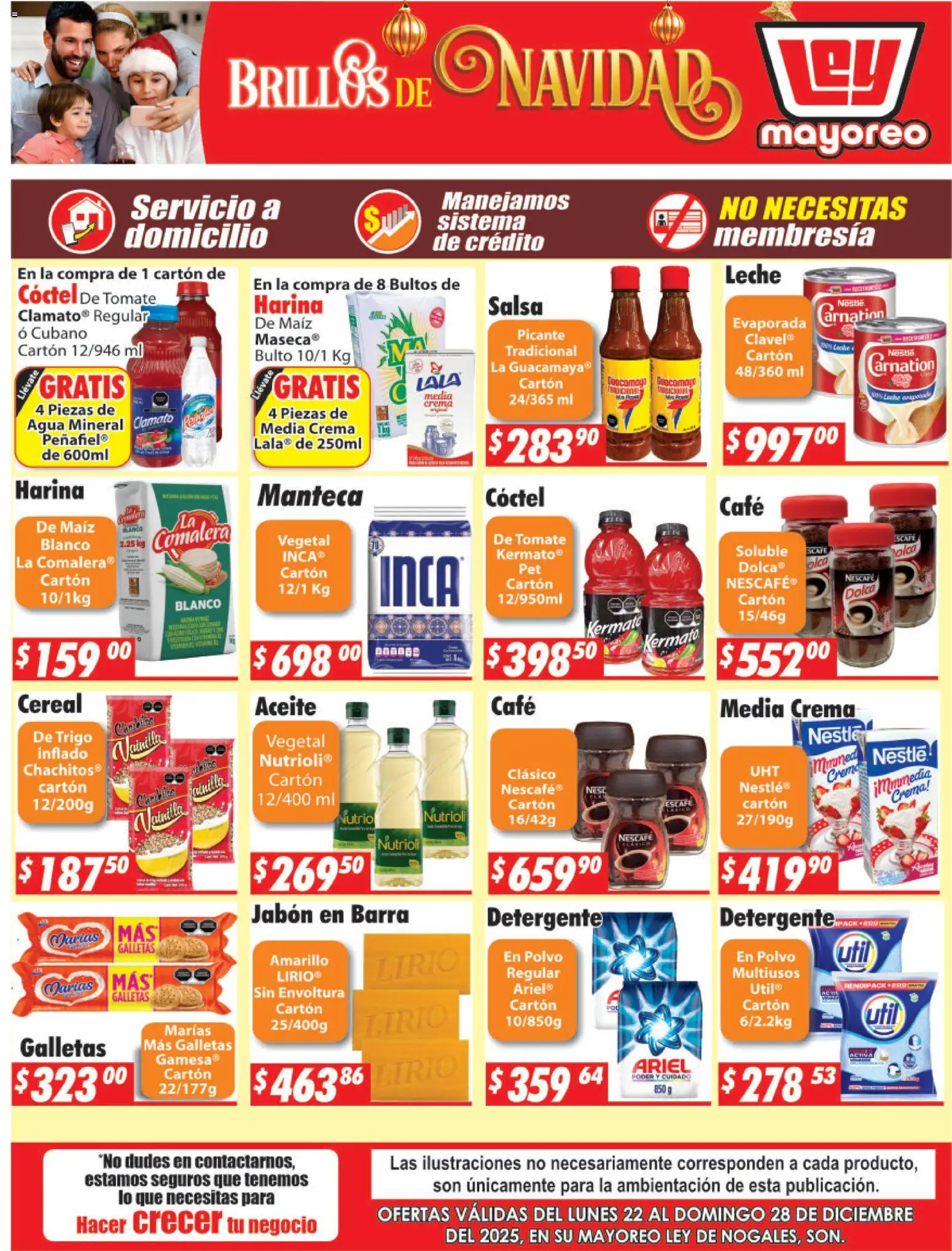 Nuevas ofertas de Casa Ley válidas en toda la República Mexicana desde el 22.12.2025. ¡Encuentra las mejores ofertas en Casa Ley folleto Nogales! | Página: 1 | Productos: Detergente, Tomate, Agua, Jabón