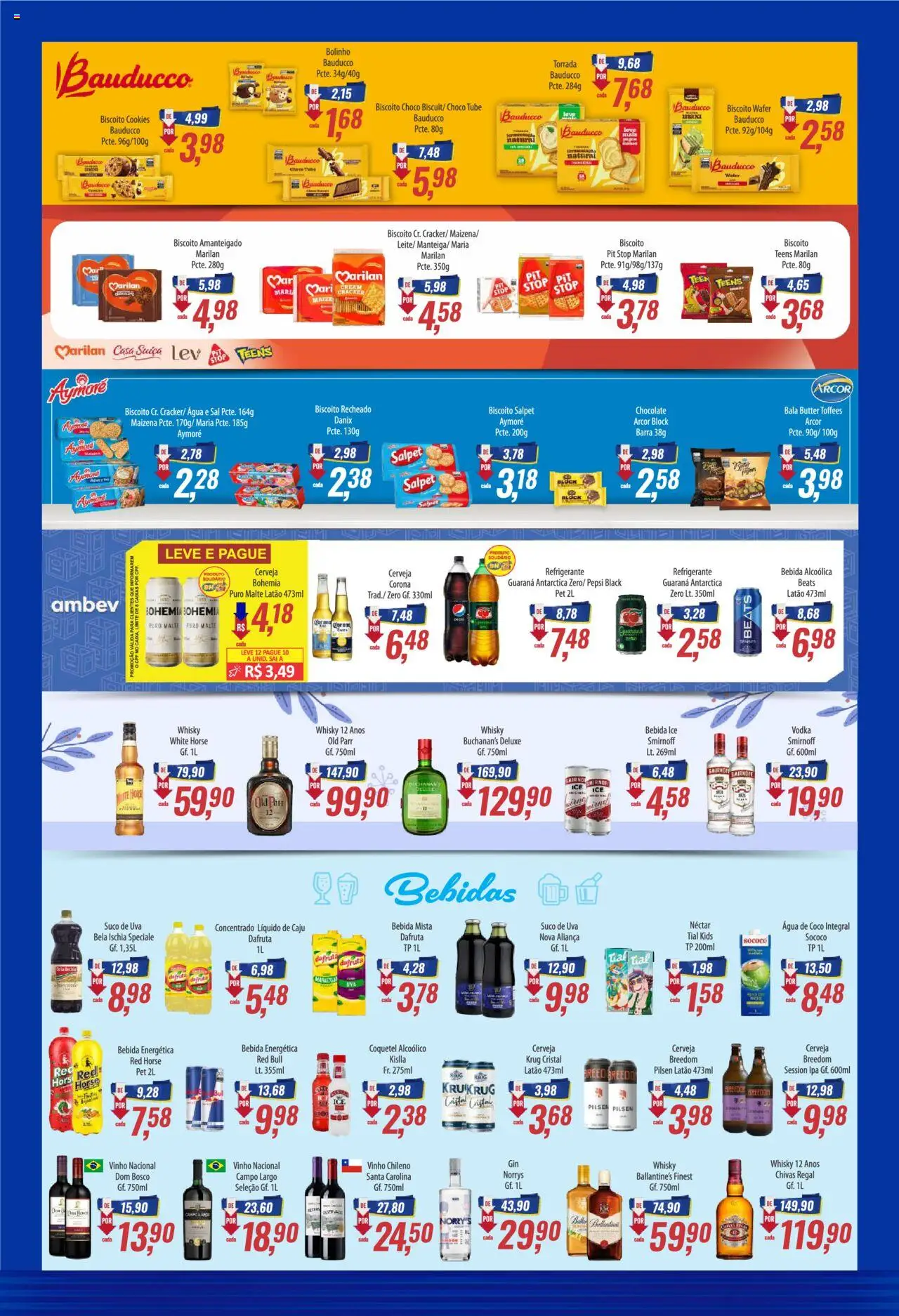 Supermercados BH Folheto - válido de 21.08.2025 | Página: 3 | Produtos: Água de coco, Guaraná, Vodka, Cookies