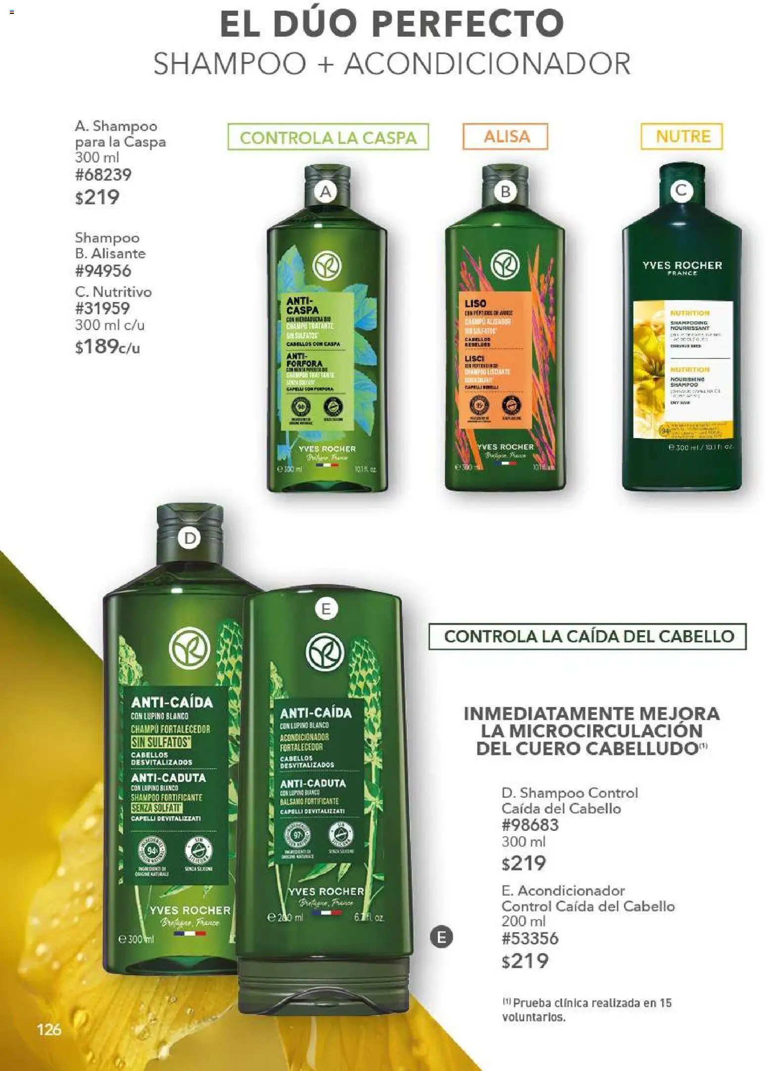 Nuevas ofertas de Yves Rocher válidas en toda la República Mexicana desde el 09.12.2025. ¡Encuentra las mejores ofertas en Yves Rocher campaña 17 2025! | Página: 128 | Productos: Bálsamo, Champú, Acondicionador