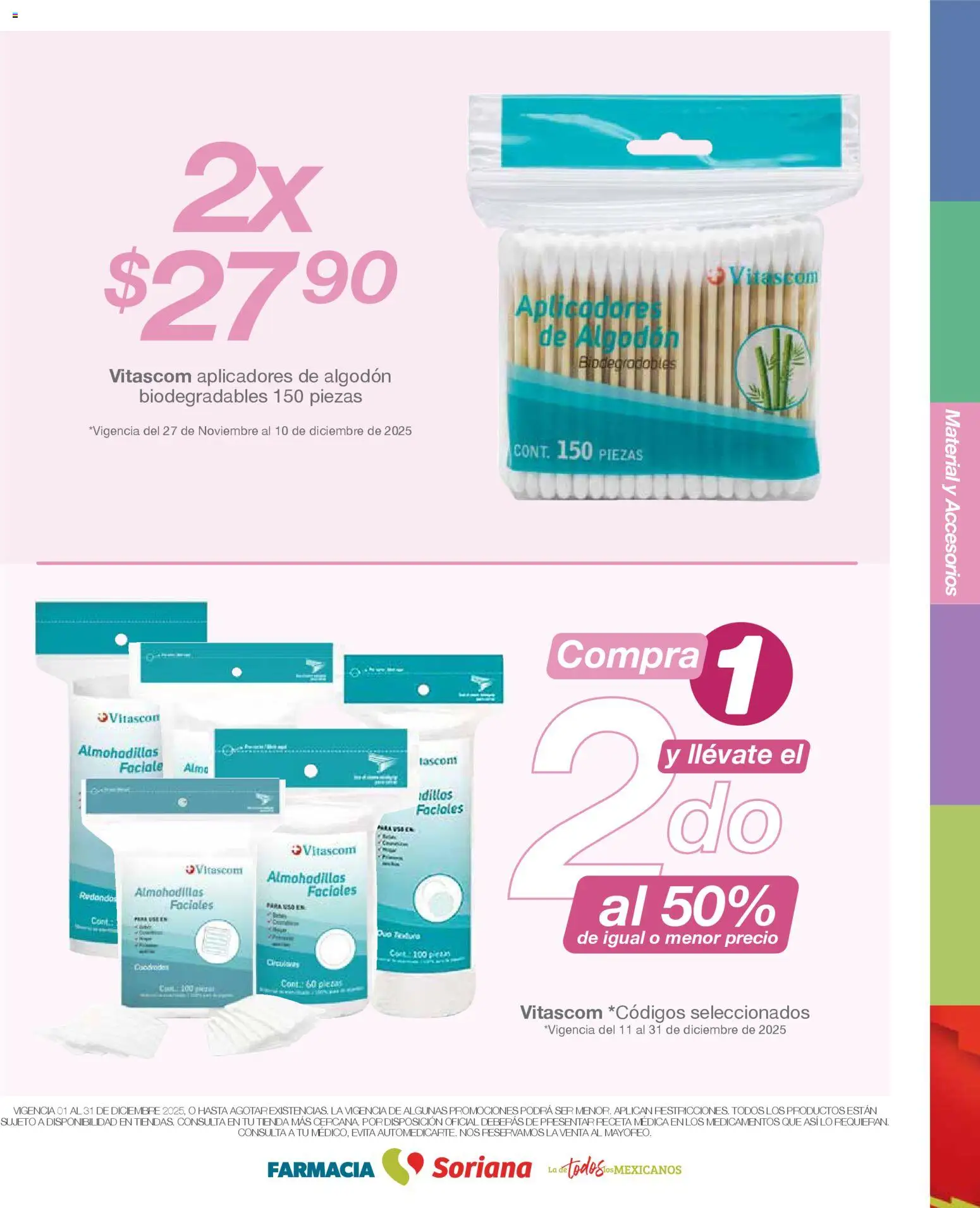 Nuevas ofertas de Soriana válidas en toda la República Mexicana desde el 01.12.2025. ¡Encuentra las mejores ofertas en Soriana - Folleto Farmacia Soriana Diciembre Mercado Nacional! | Página: 16