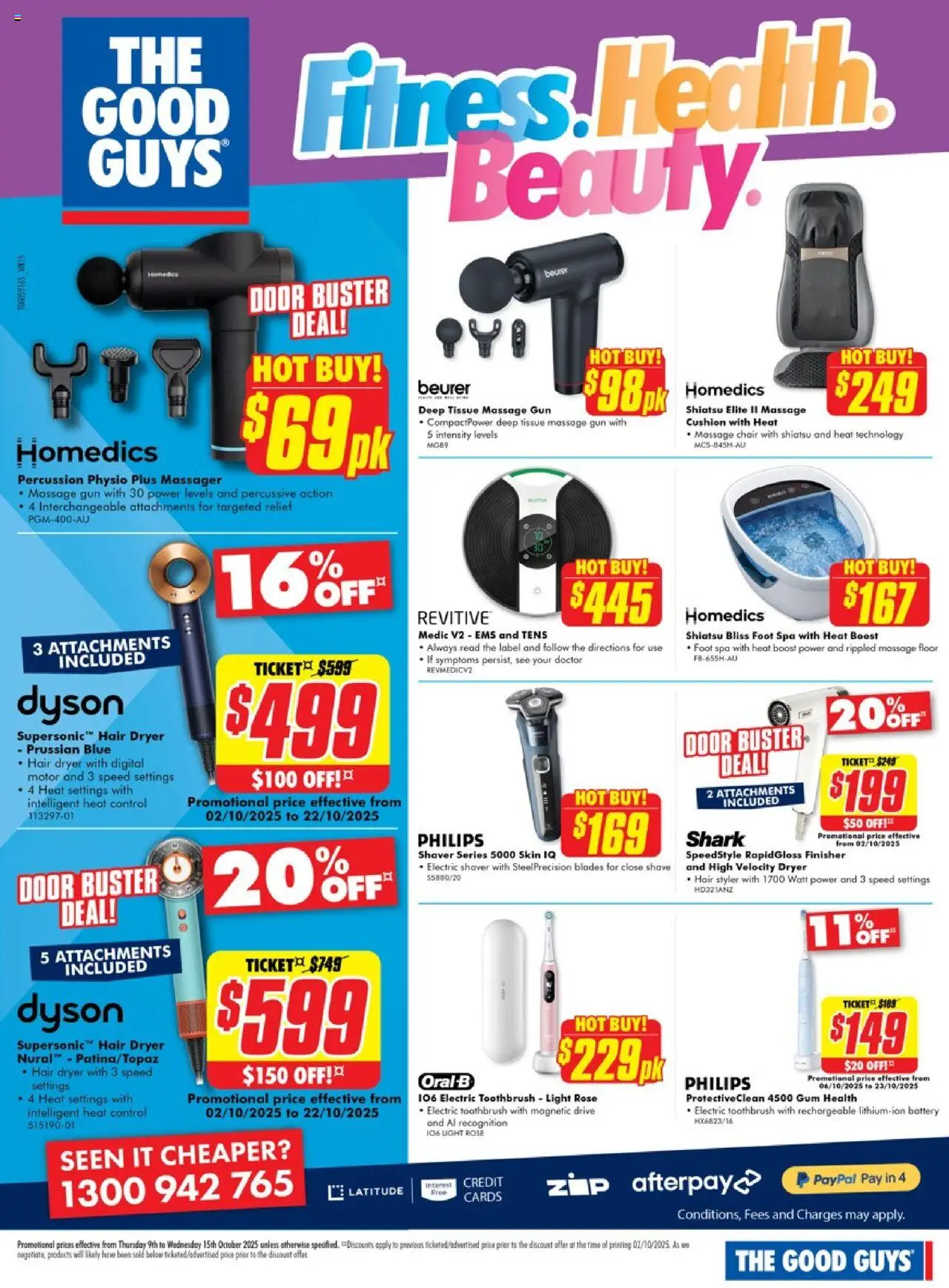 The Good Guys catalogue - valid from 08.10.2025 | Page: 13 | Products: Toothbrush, Electric shaver, Hair dryer, Electric toothbrush