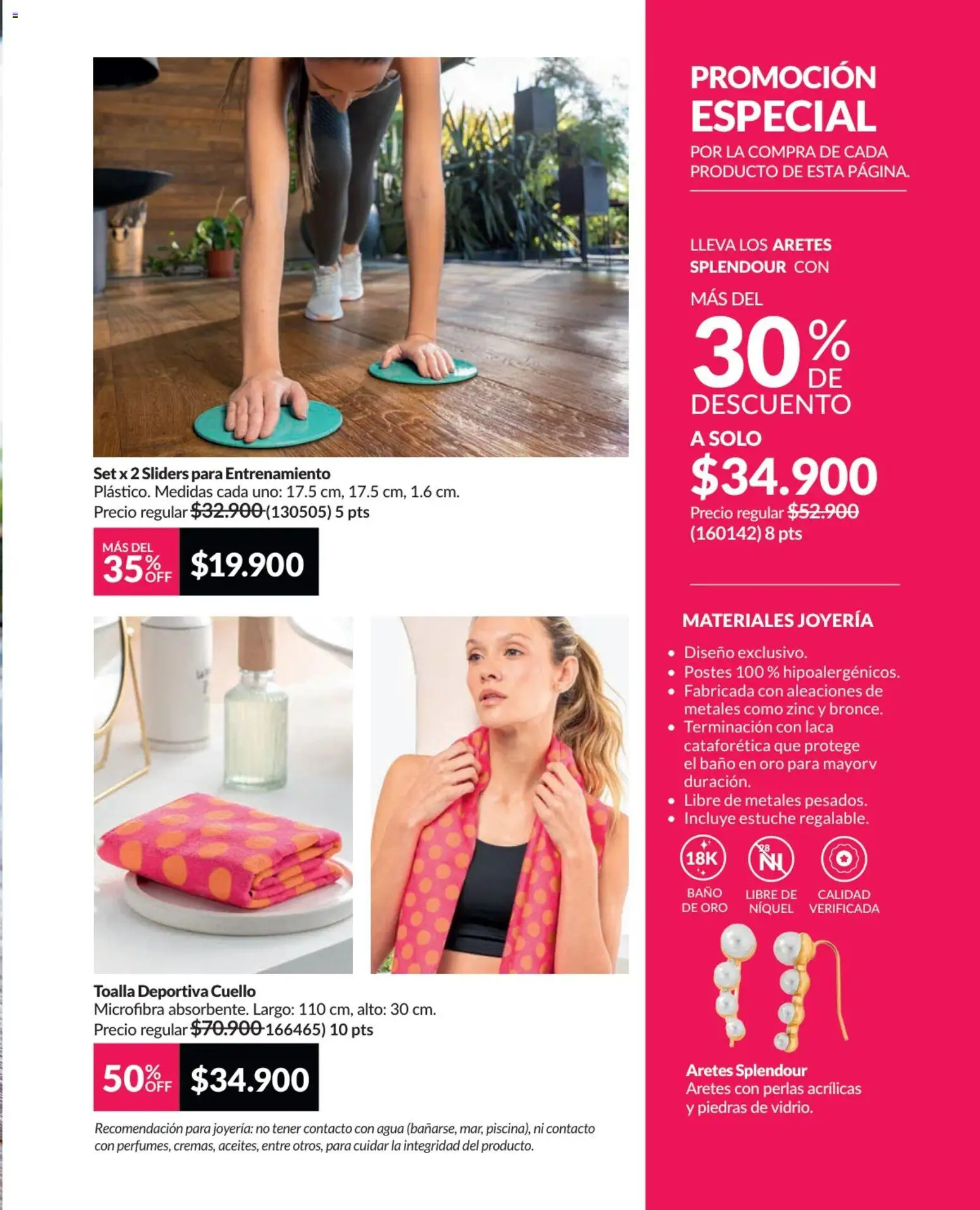 Avon revista - valida desde el 25.02.2026 | Página: 169 | Productos: Estuche, Aretes, Toalla, Cuello