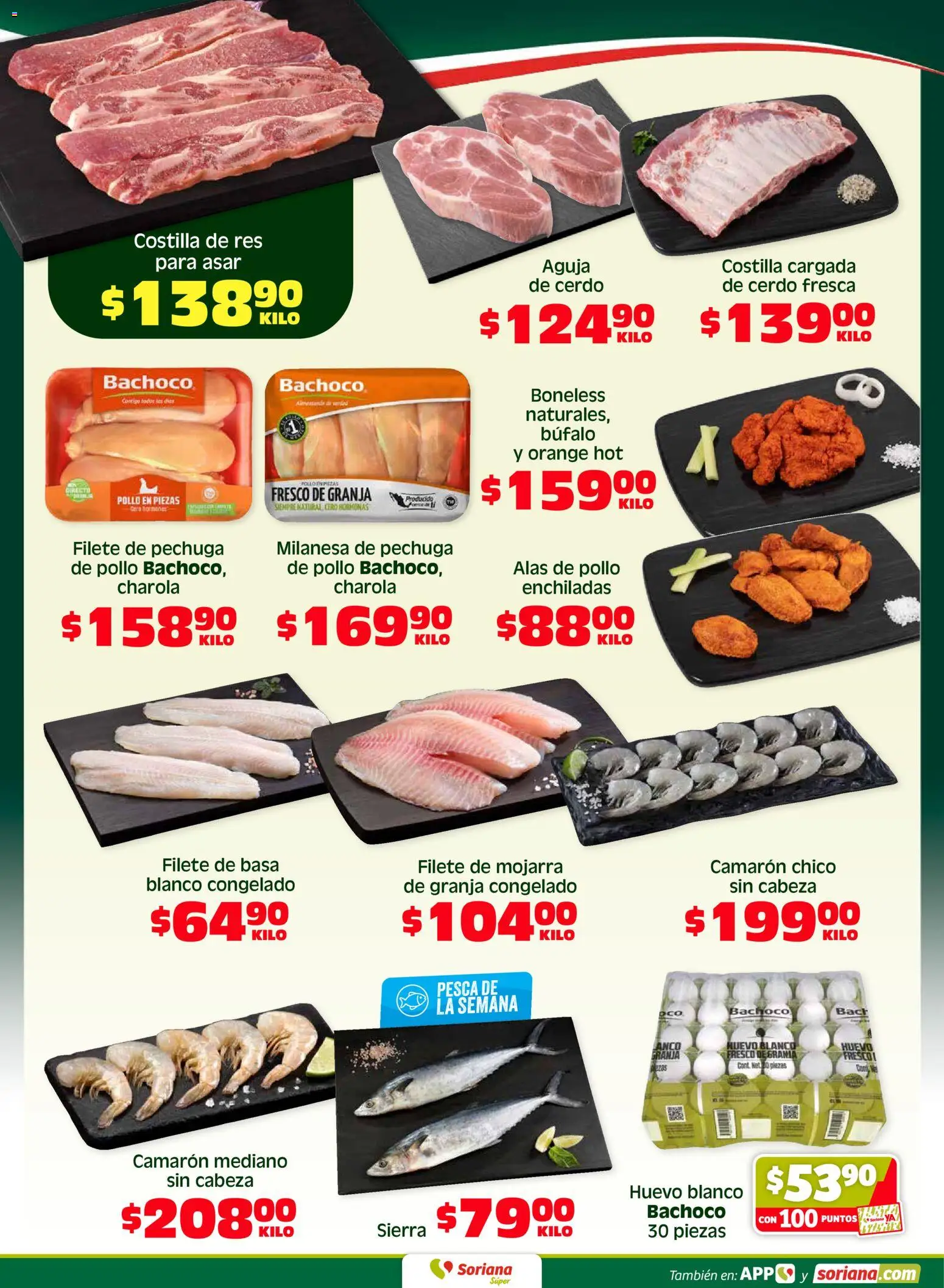 Nuevas ofertas de Soriana válidas en toda la República Mexicana desde el 10.04.2026. ¡Encuentra las mejores ofertas en Soriana Fin de Semana Súper: Tamaulipas (excepto Cd. Victoria y Tampico)! | Página: 4 | Productos: Pollo, Milanesa, Huevo, Sierra