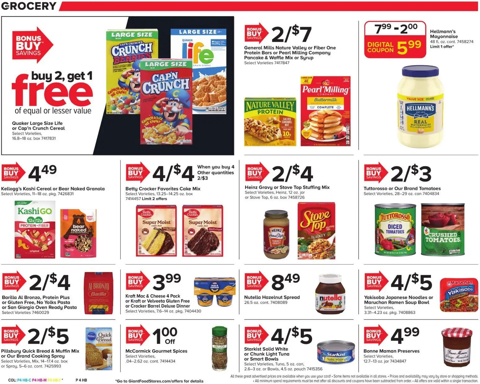 Giant Weekly Ad - valid from 07.11.2025 | Page: 9 | Products: Cheese, Noodles, Pasta, Oven