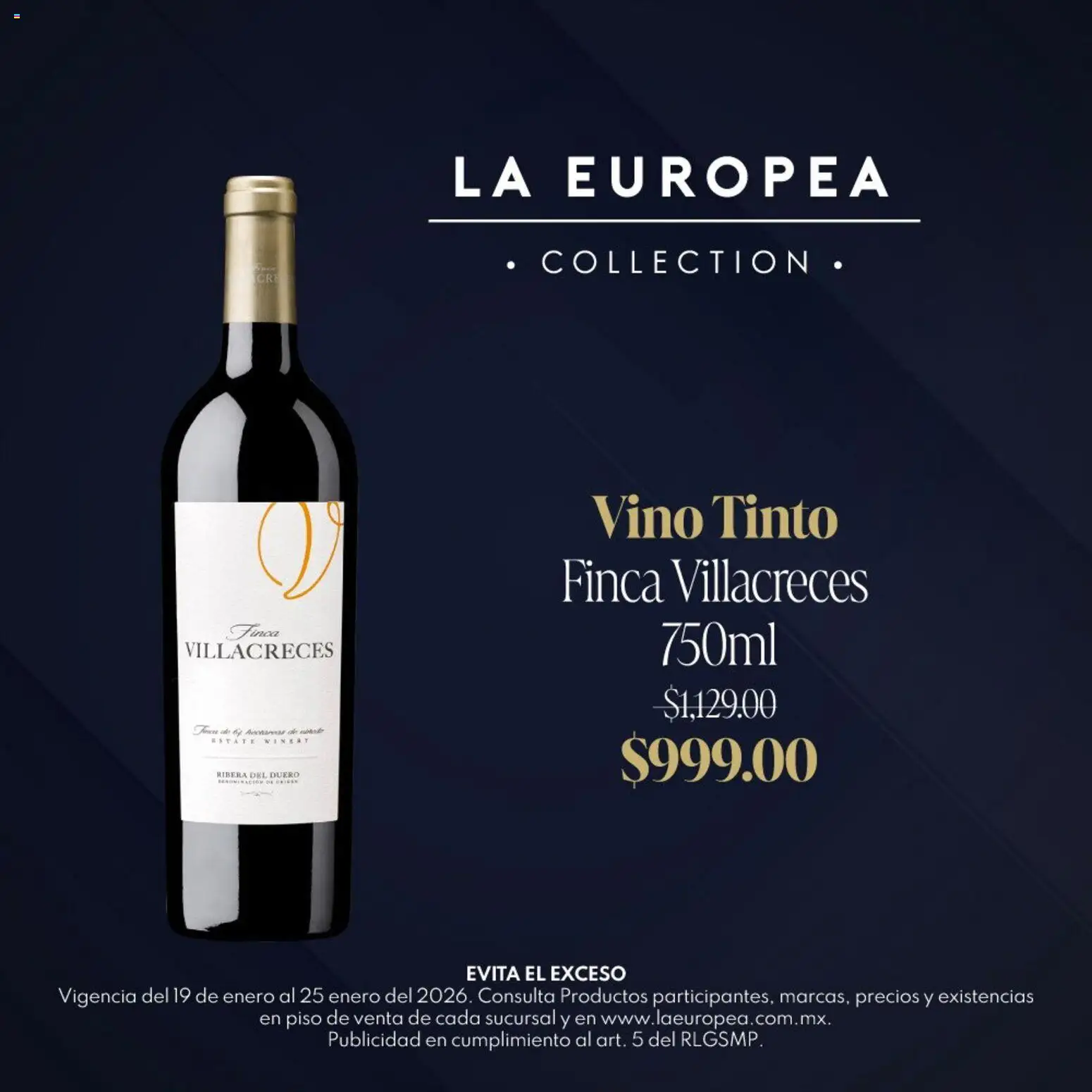 Nuevas ofertas de La Europea válidas en toda la República Mexicana desde el 19.01.2026. ¡Encuentra las mejores ofertas en La Europea catálogo Grandes Vinos! | Página: 6 | Productos: Vino