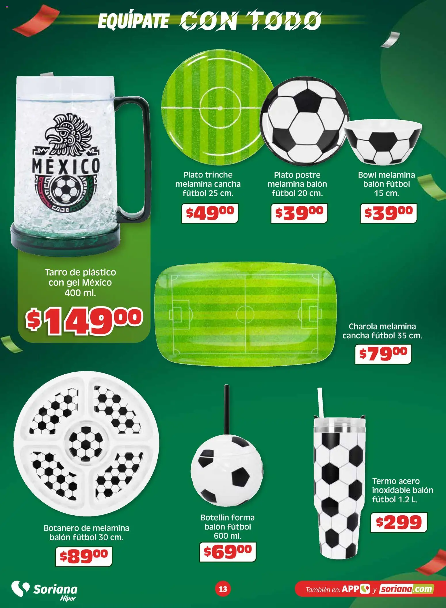 Nuevas ofertas de Soriana válidas en toda la República Mexicana desde el 15.04.2026. ¡Encuentra las mejores ofertas en Soriana En México apoyamos con todo Híper! | Página: 13 | Productos: Bowl, Termo