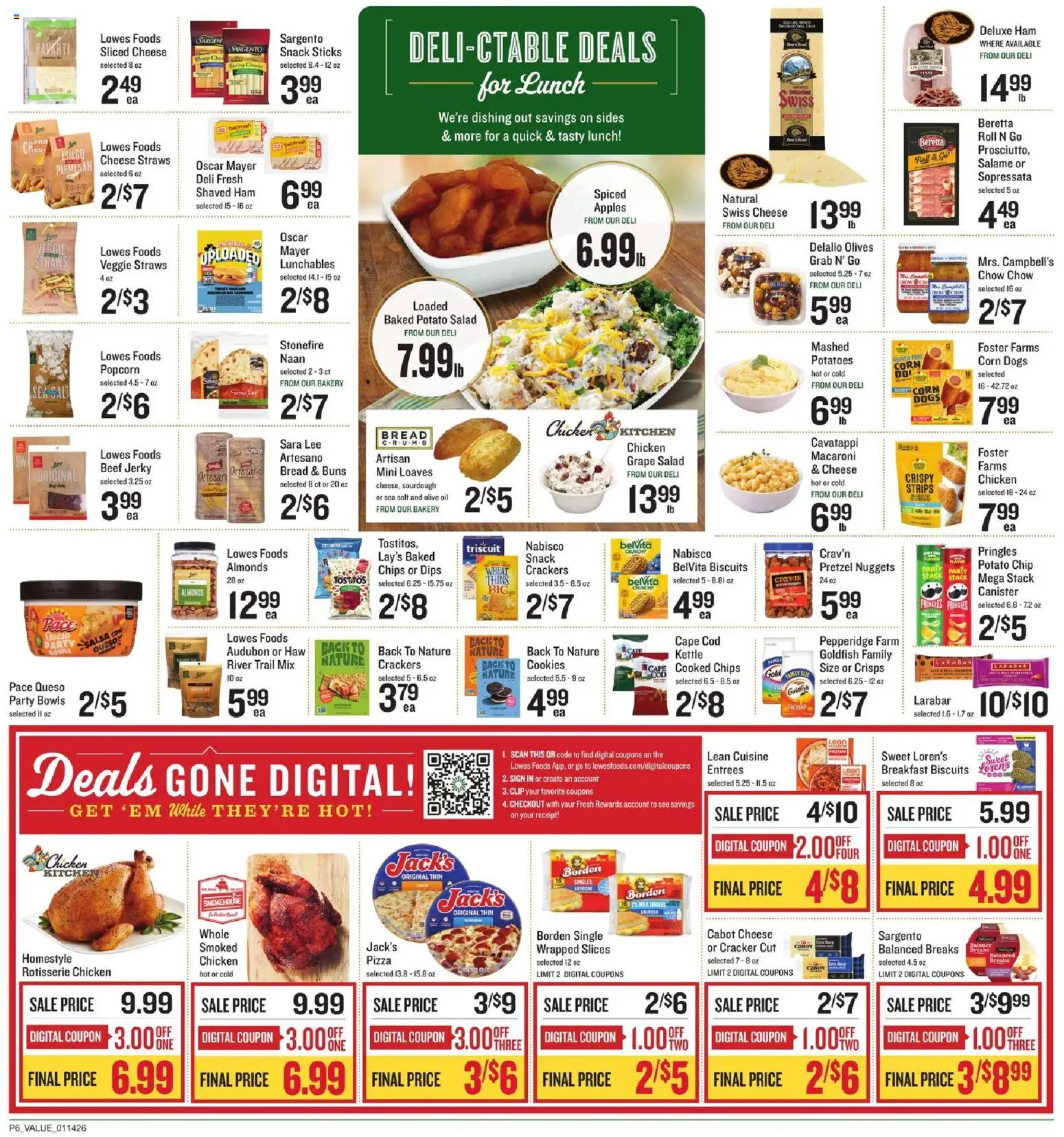 Lowes Foods Weekly Ad - valid from 14.01.2026 | Page: 9 | Products: Corn, Clip, Ham, Cookies