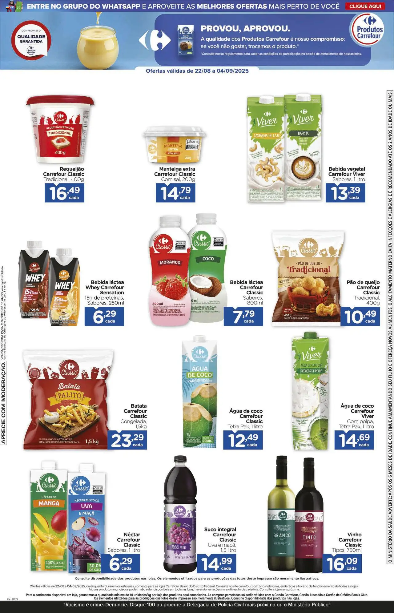 Carrefour Bairro Folheto - válido de 22.08.2025 | Página: 5 | Produtos: Pão, Batata, Requeijão, Pão de queijo