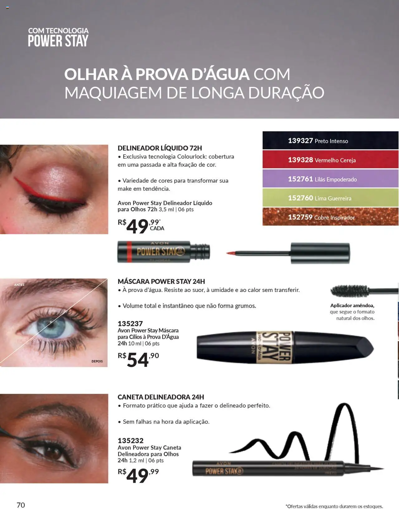 Avon Folheto - válido de 27.09.2025 | Página: 70 | Produtos: Cereja, Maquiagem, Delineador, Caneta