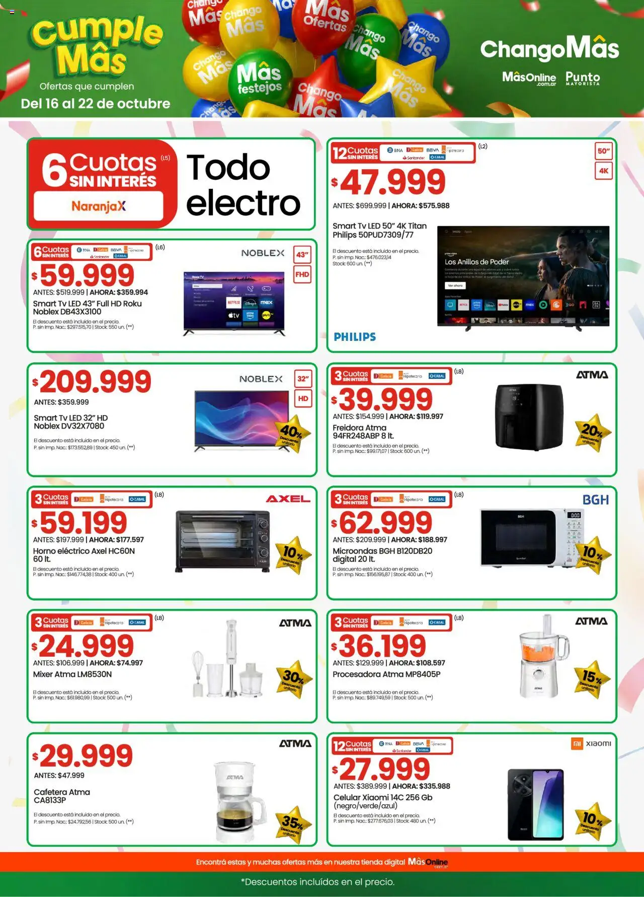 Punto Mayorista catálogo │ válido desde el 16.10.2025 | Página: 12 | Productos: Cafetera, Freidora, Microondas, Horno eléctrico