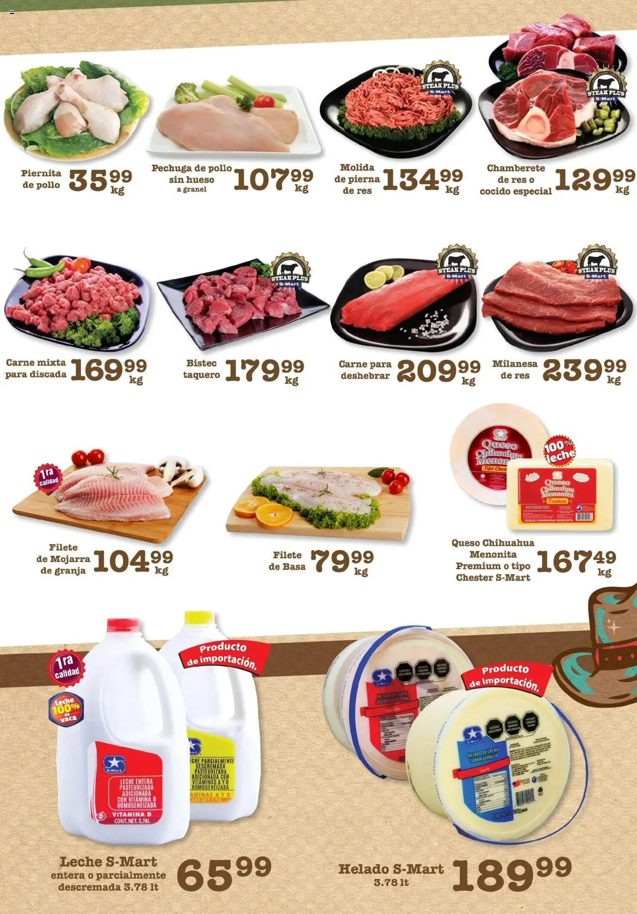Nuevas ofertas de S-Mart válidas en toda la República Mexicana desde el 29.07.2025. ¡Encuentra las mejores ofertas en S-Mart - Folleto - Juarez! | Página: 4 | Productos: Crema, Res, Helado, Vitaminas
