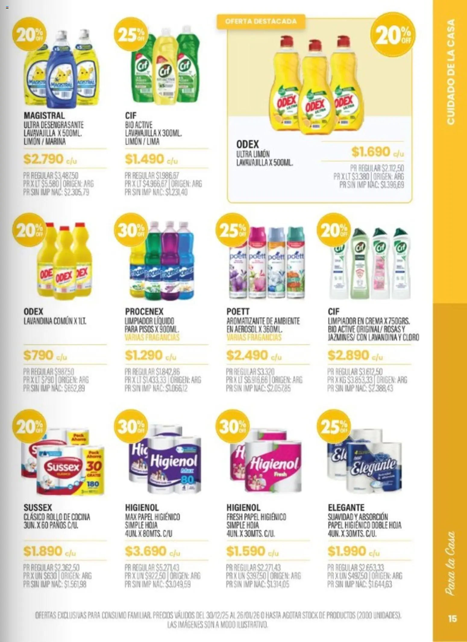 Pigmento catálogo │ válido desde el 30.12.2025 | Página: 15 | Productos: Papel higiénico, Lavandina, Limón, Crema