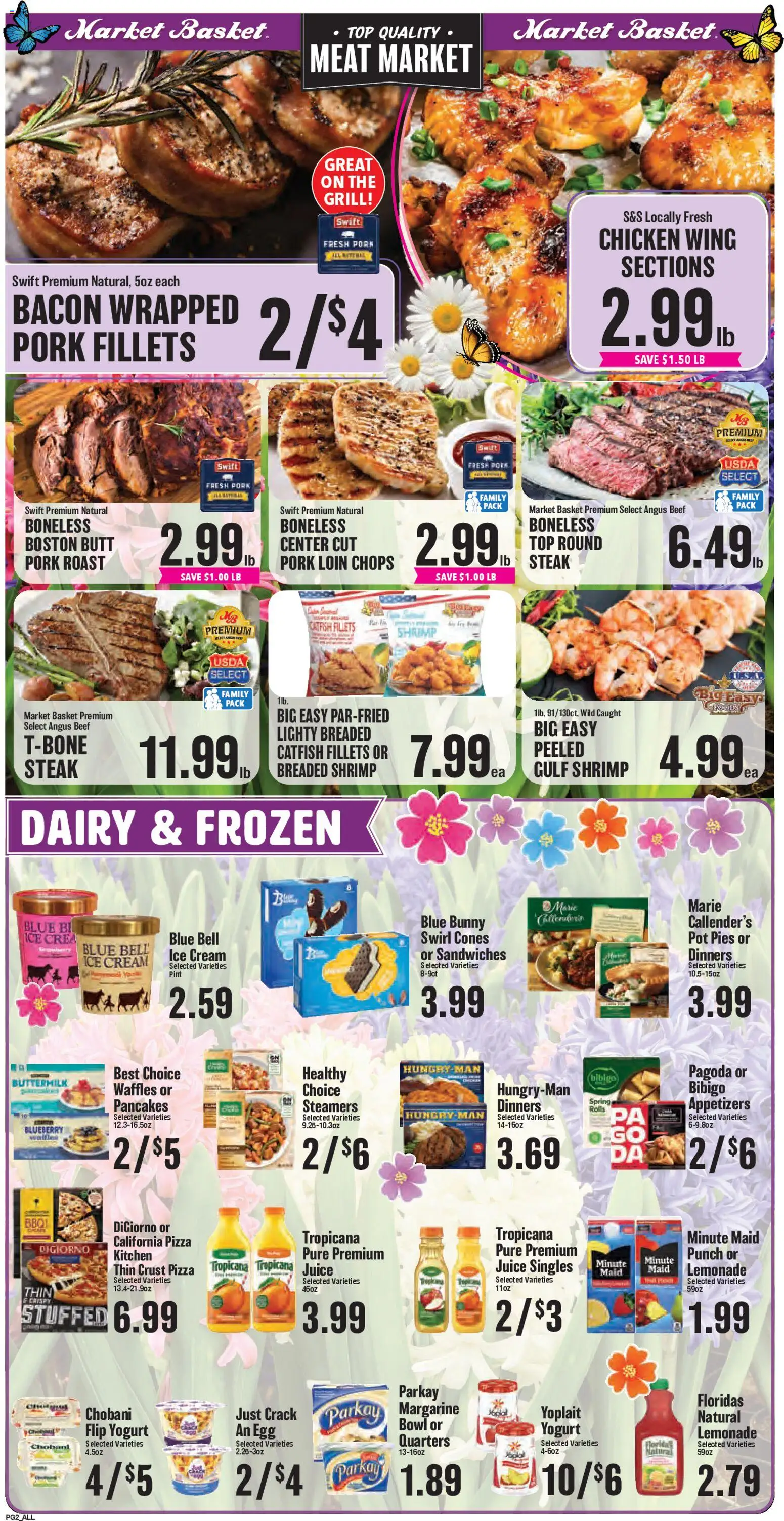 Market Basket Weekly Ad - valid from 08.04.2026 | Page: 2 | Products: Yogurt, Juice, Cream, Grill