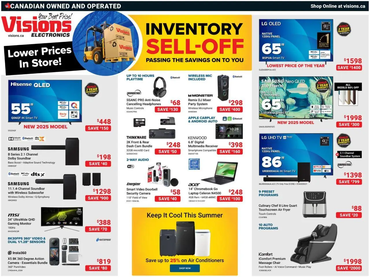 Visions flyer valid from 01.08.2025 | Page: 1 | Products: Video, Camera, Mixer, Chair