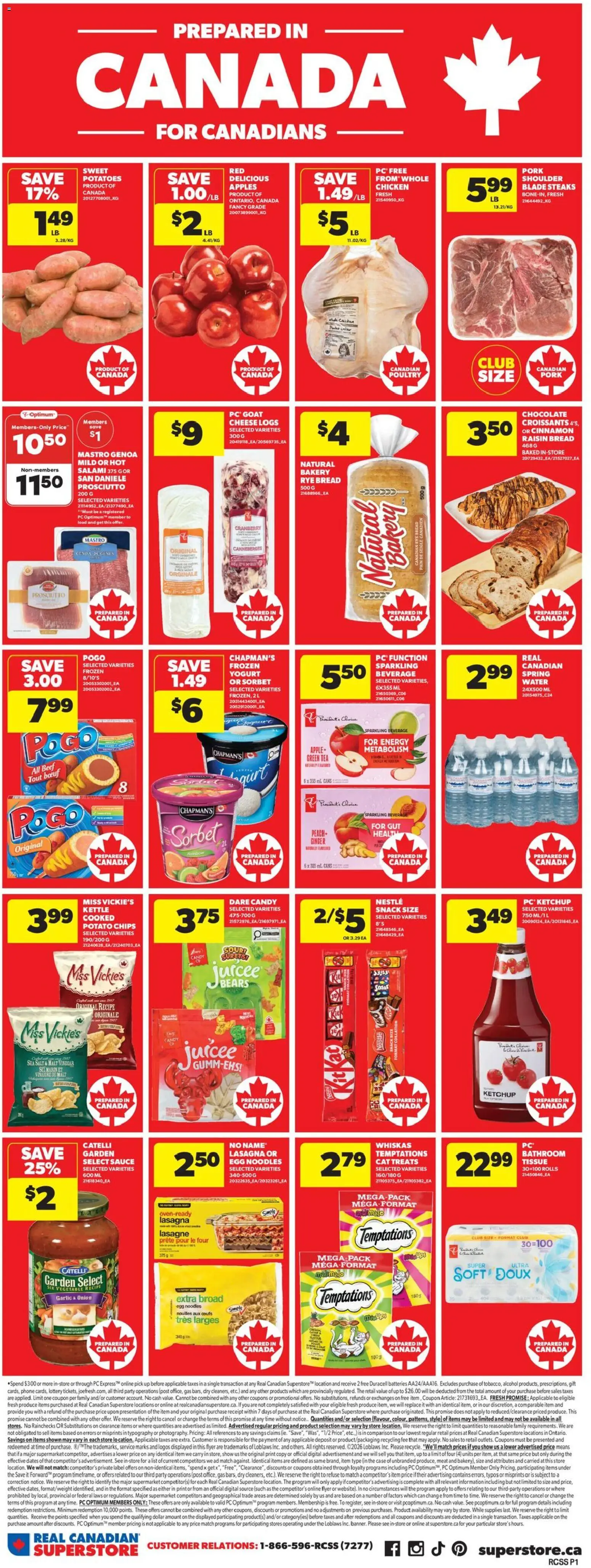 Real Canadian Superstore flyer valid from 12.02.2026 | Page: 6 | Products: Chips, Phone, PC, Bread