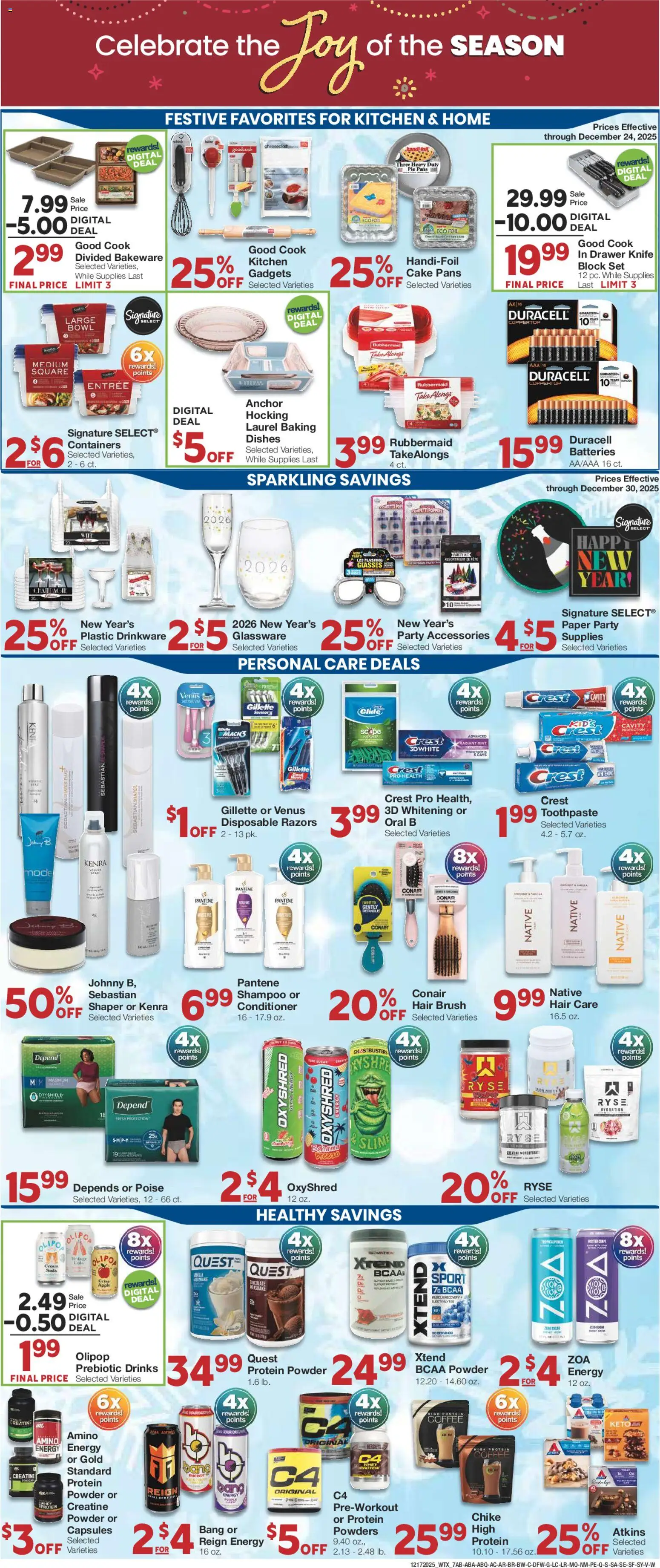 United Supermarkets Weekly Ad - valid from 17.12.2025 | Page: 7 | Products: Creatine, Brush, Shampoo, Conditioner