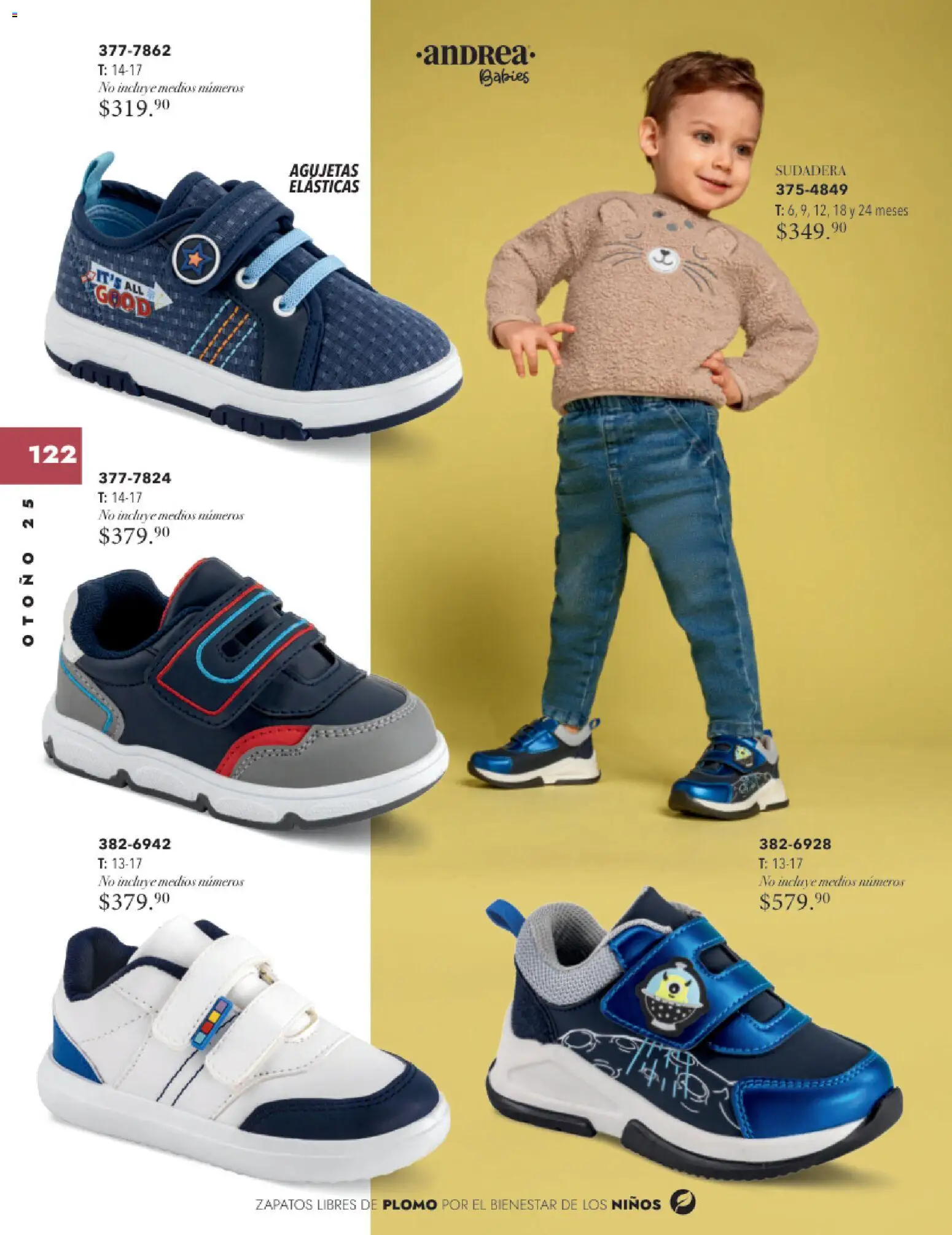 Nuevas ofertas de Andrea válidas en toda la República Mexicana desde el 26.11.2025. ¡Encuentra las mejores ofertas en Andrea catálogo Infantil Baby otoño 2025! | Página: 34 | Productos: Zapatos, Sudadera