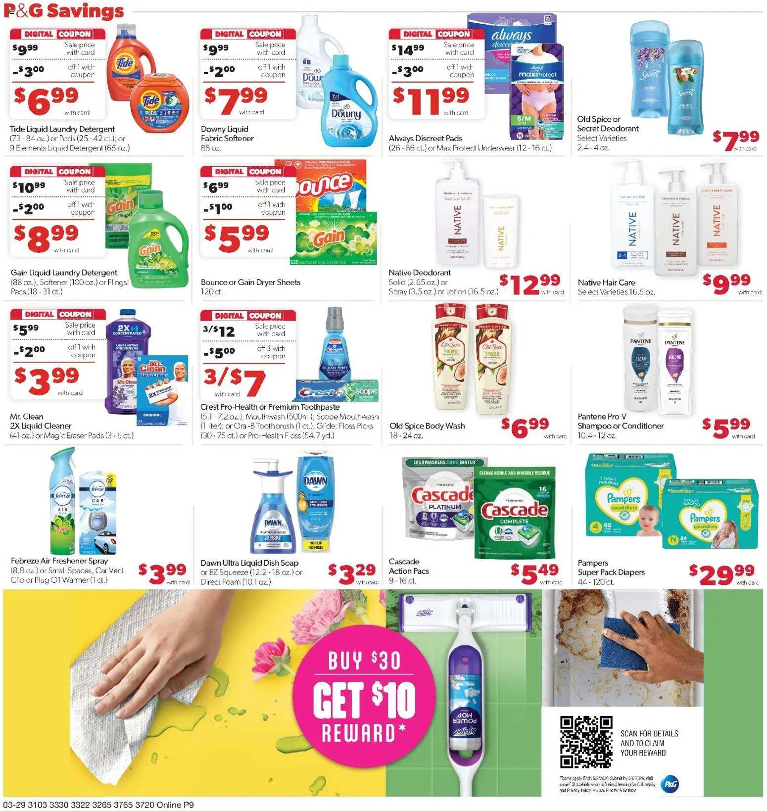 Family Fare Weekly Ad - MN - valid from 29.03.2026 | Page: 14 | Products: Shampoo, Detergent, Pads, Body Wash