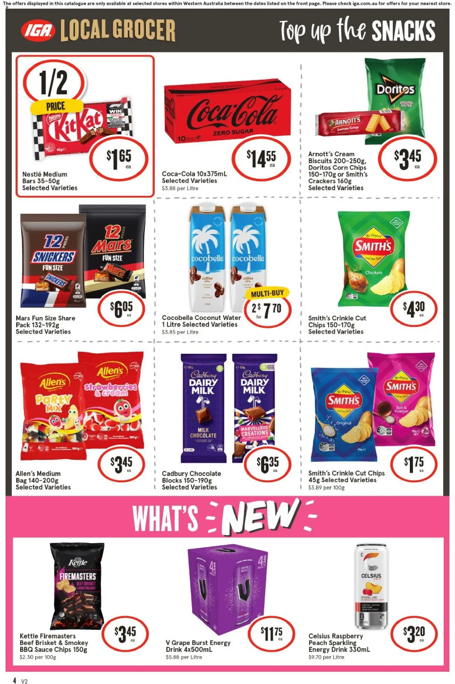 IGA catalogue - valid from 25.02.2026 | Page: 4 | Products: Chicken, Biscuits, Sauce, Bag