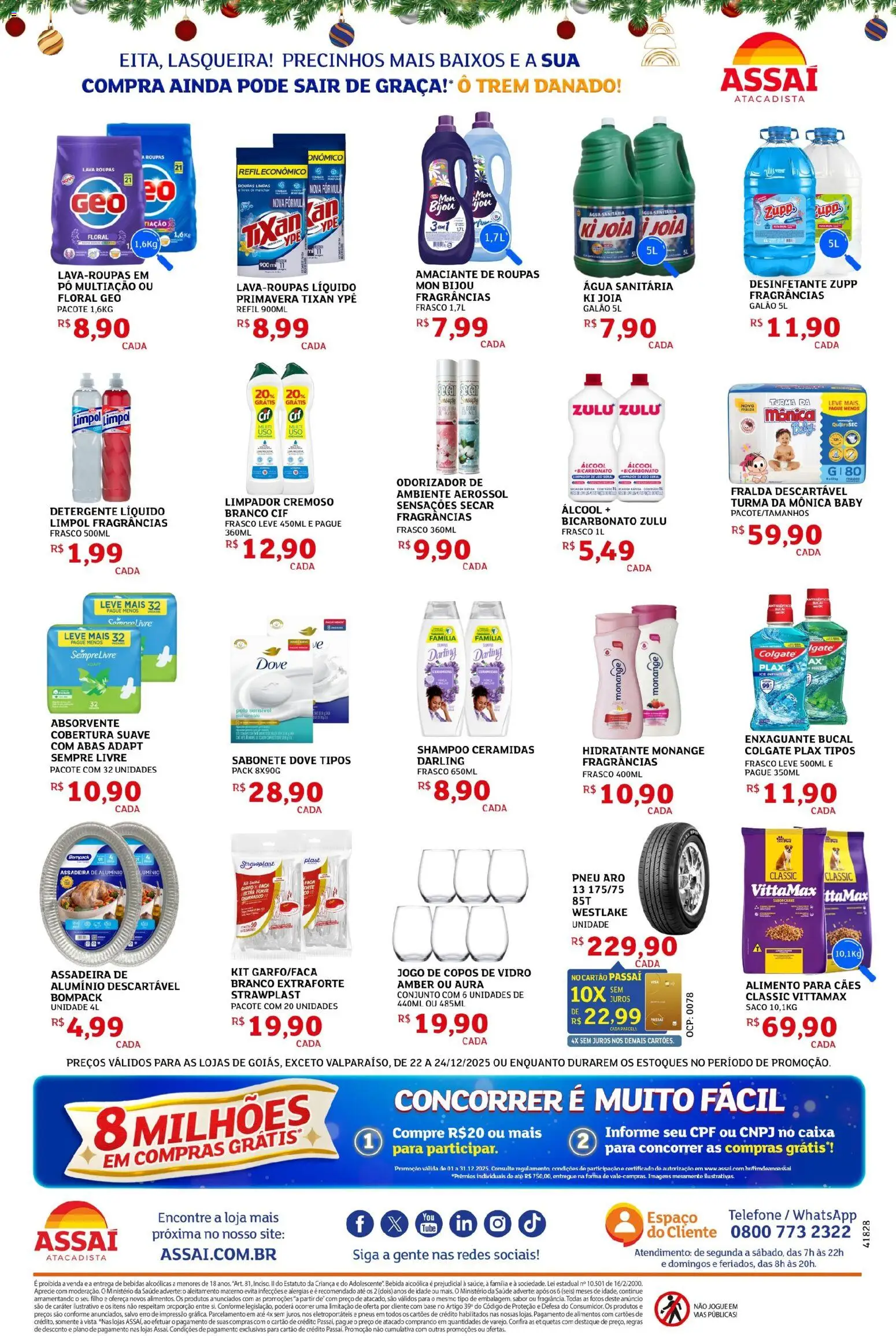 Assaí Atacadista Folheto - válido de 22.12.2025 | Página: 4 | Produtos: Enxaguante bucal, Pneus, Base, Copos