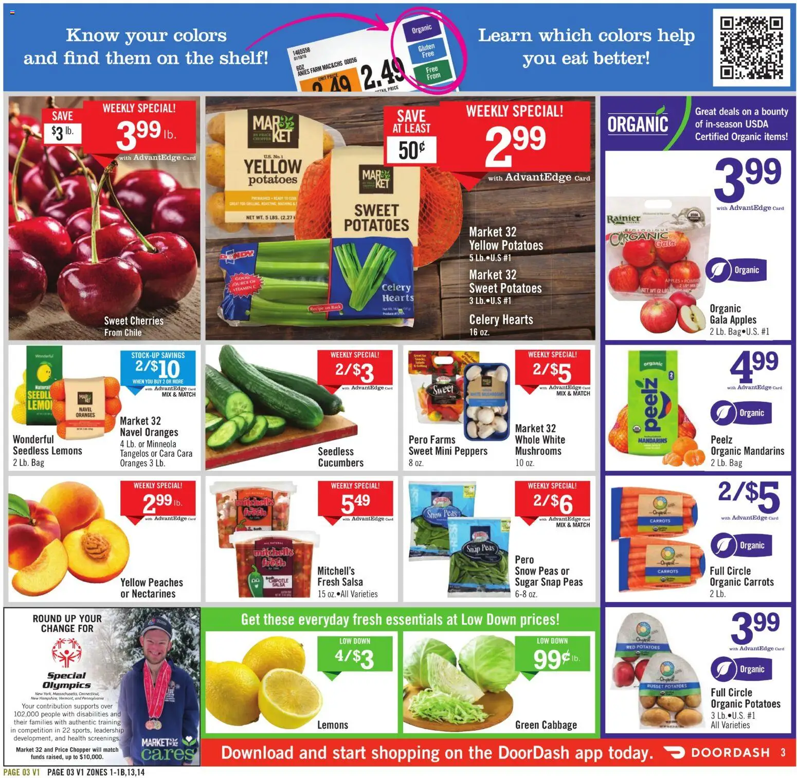 Price Chopper Weekly Ad - valid from 25.01.2026 | Page: 3 | Products: Cherries, Mandarins, Oranges, Sugar