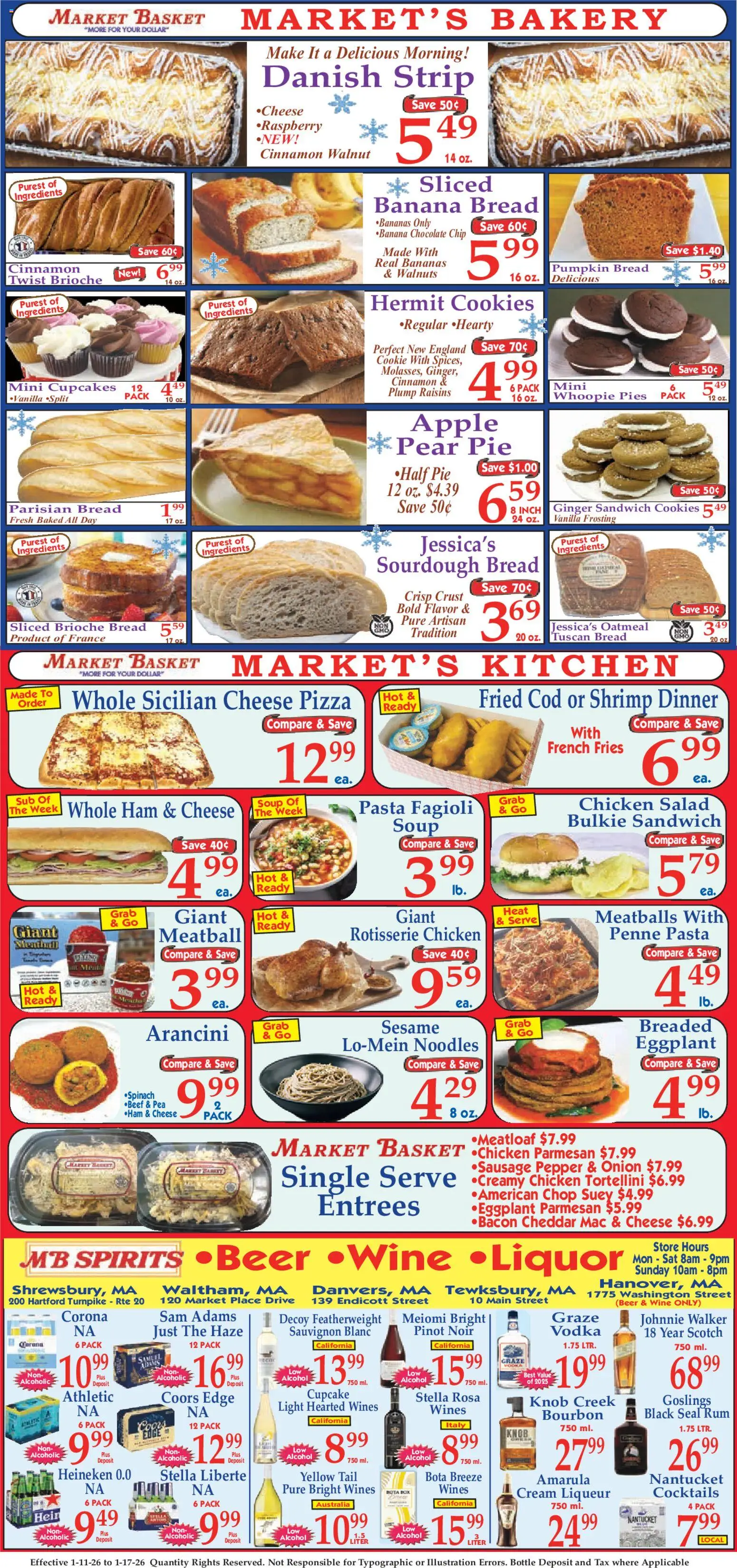 Market Basket Ad - valid from 11.01.2026 | Page: 8 | Products: Ginger, Bananas, Vodka, Eggplant