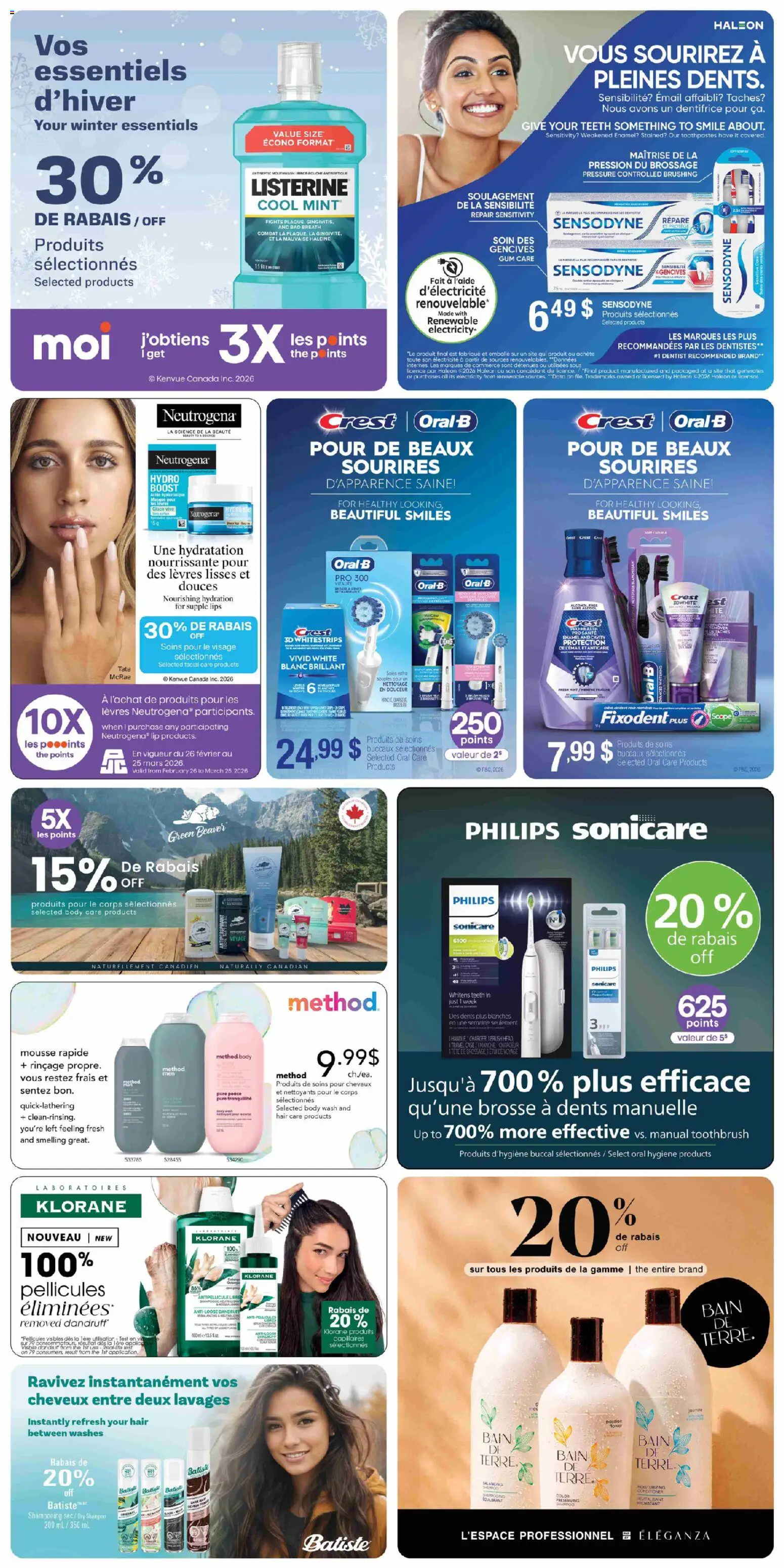 Jean Coutu flyer valid from 26.02.2026 | Page: 10 | Products: Case, Shampoo, Body wash, Antiperspirant
