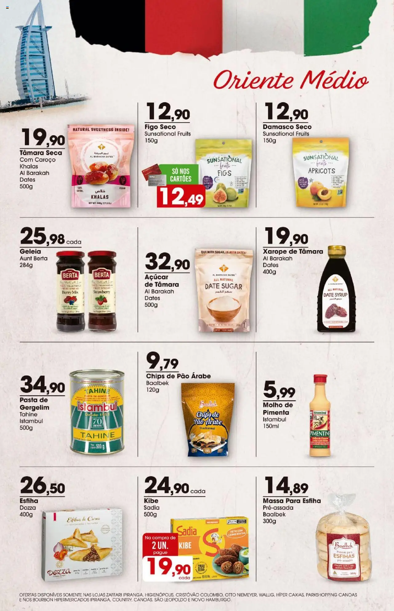 Zaffari Folheto - válido de 07.08.2025 | Página: 8 | Produtos: Damasco, Pimenta, Pasta, Bourbon