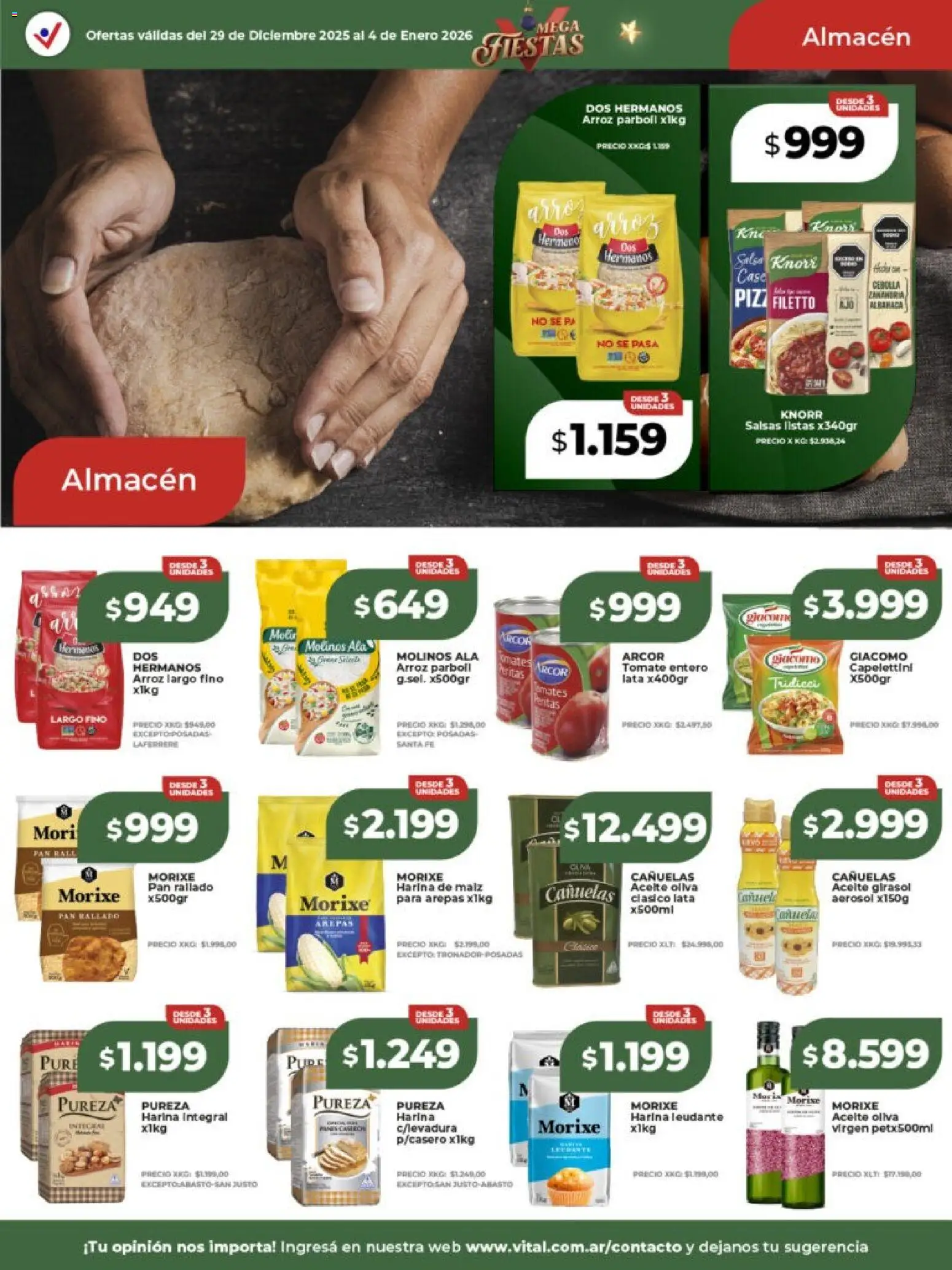 Vital - Ofertas │ válido desde el 29.12.2025 | Página: 10 | Productos: Harina, Aceite, Oliva, Pan