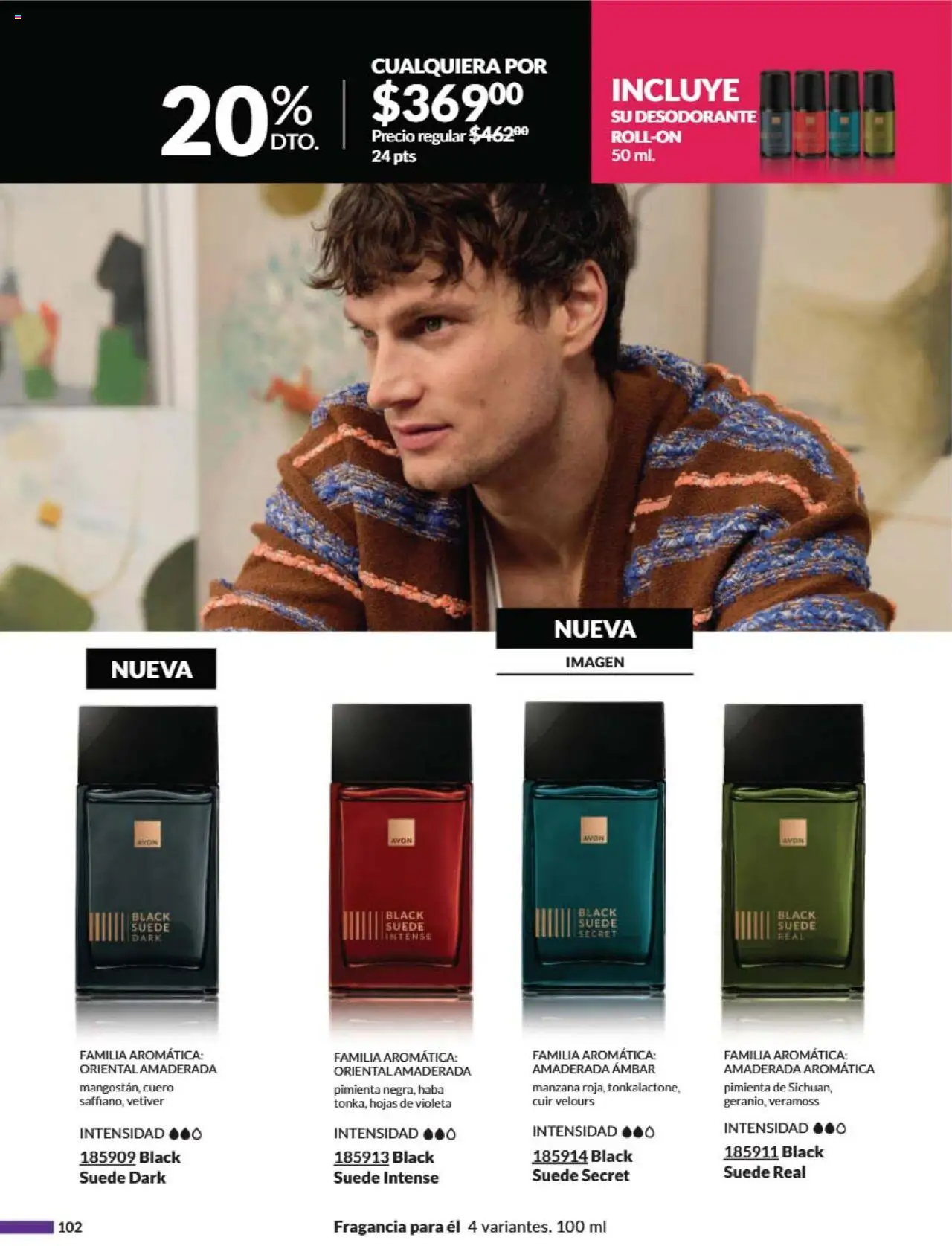 Nuevas ofertas de AVON válidas en toda la República Mexicana desde el 12.09.2025. ¡Encuentra las mejores ofertas en AVON - Campaña 15 2025! | Página: 108 | Productos: Desodorante, Pimienta, Manzana, Fragancia