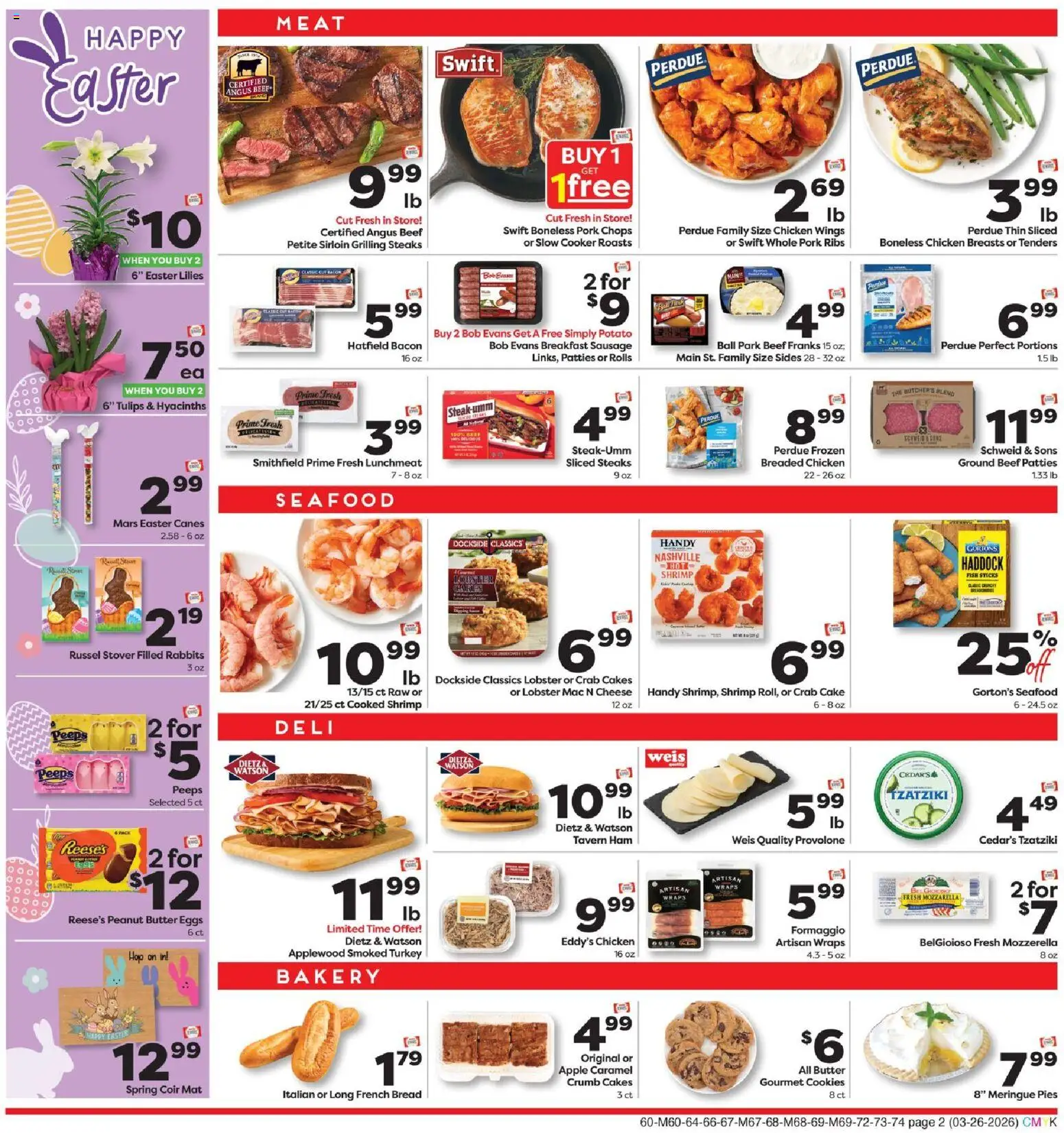 Weis Weekly Circular - NJ - valid from 26.03.2026 | Page: 4 | Products: Butter, Cheese, Eggs, Beef