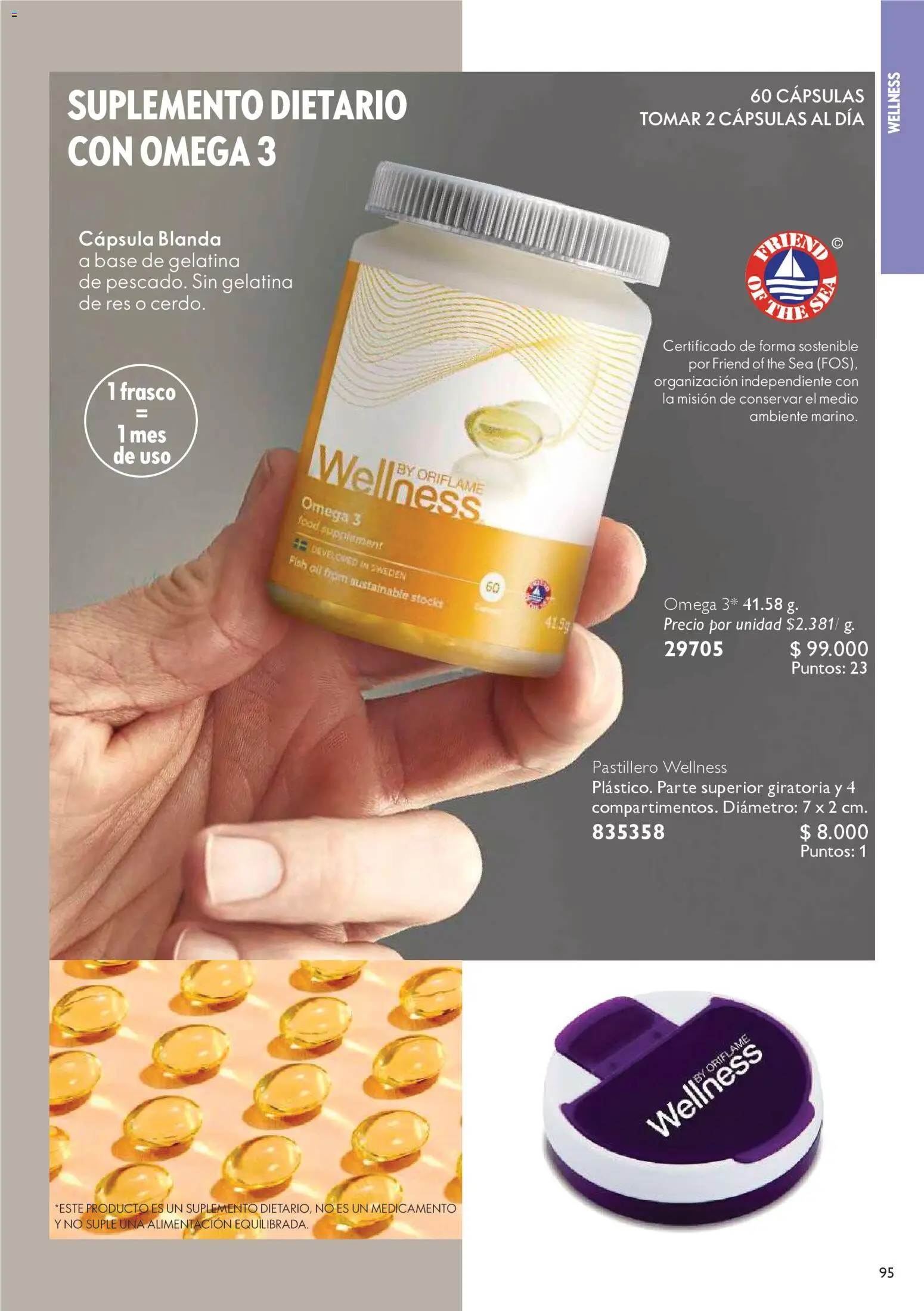 Oriflame revista - valida desde el 15.11.2025 | Página: 95 | Productos: Frasco, Gelatina, Suplemento dietario, Pastillero