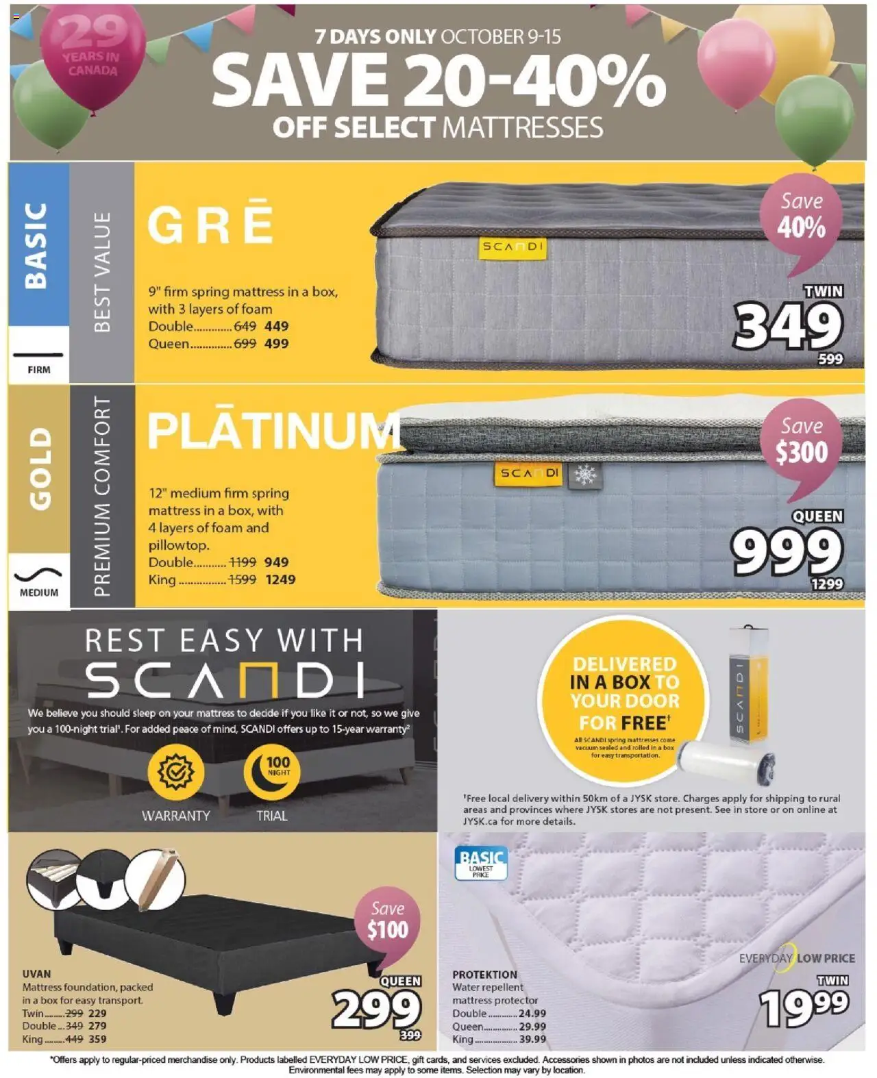 JYSK flyer valid from 09.10.2025 | Page: 10 | Products: Mattress, Box
