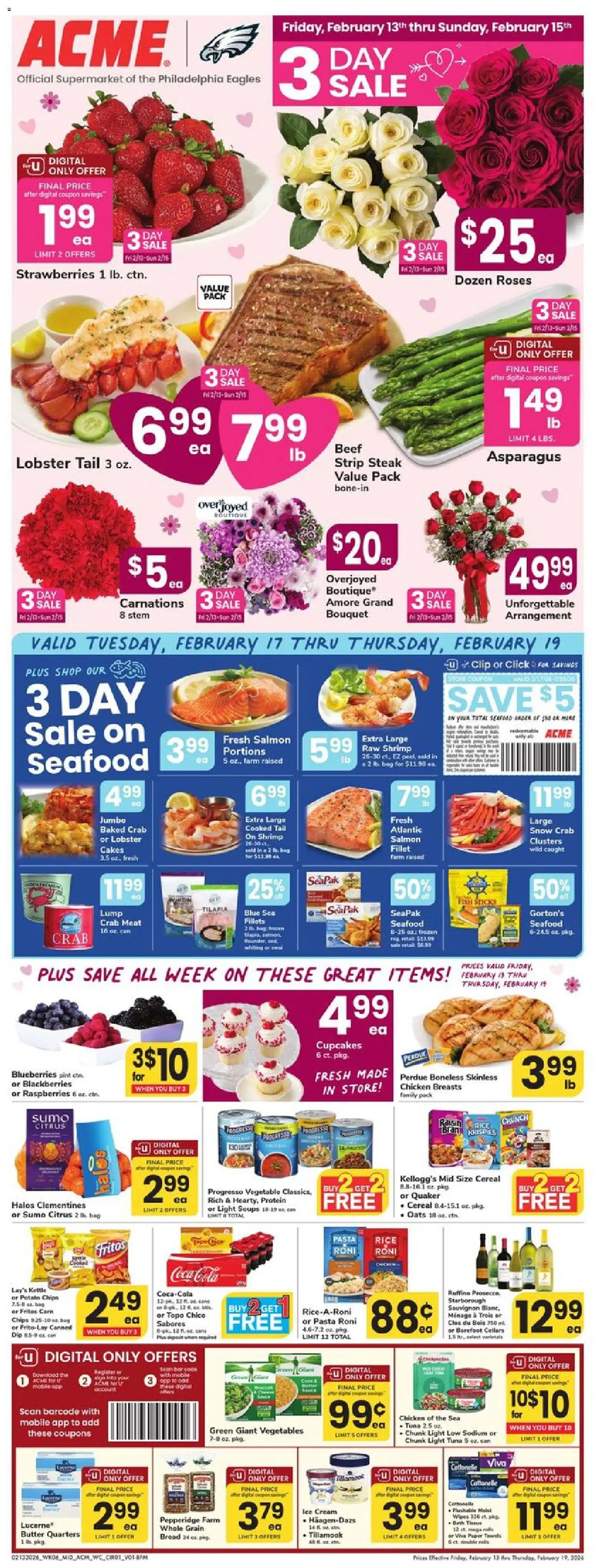 Acme Weekly Ad - PA - valid from 13.02.2026 | Page: 1 | Products: Wc, Butter, Ice cream, Vegetables