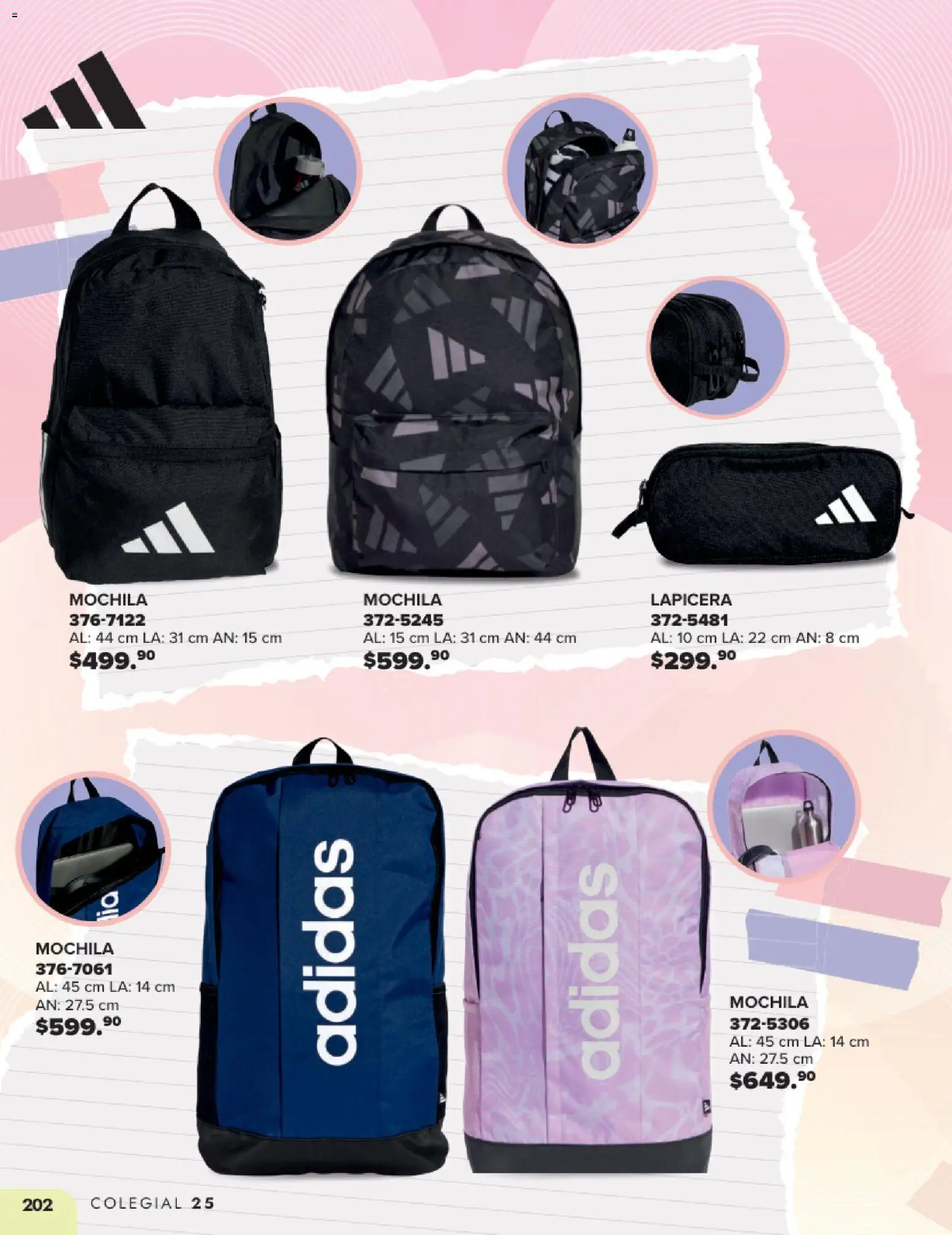 Nuevas ofertas de Andrea válidas en toda la República Mexicana desde el 25.05.2025. ¡Encuentra las mejores ofertas en Andrea catálogo Colegial ! | Página: 202 | Productos: Mochila