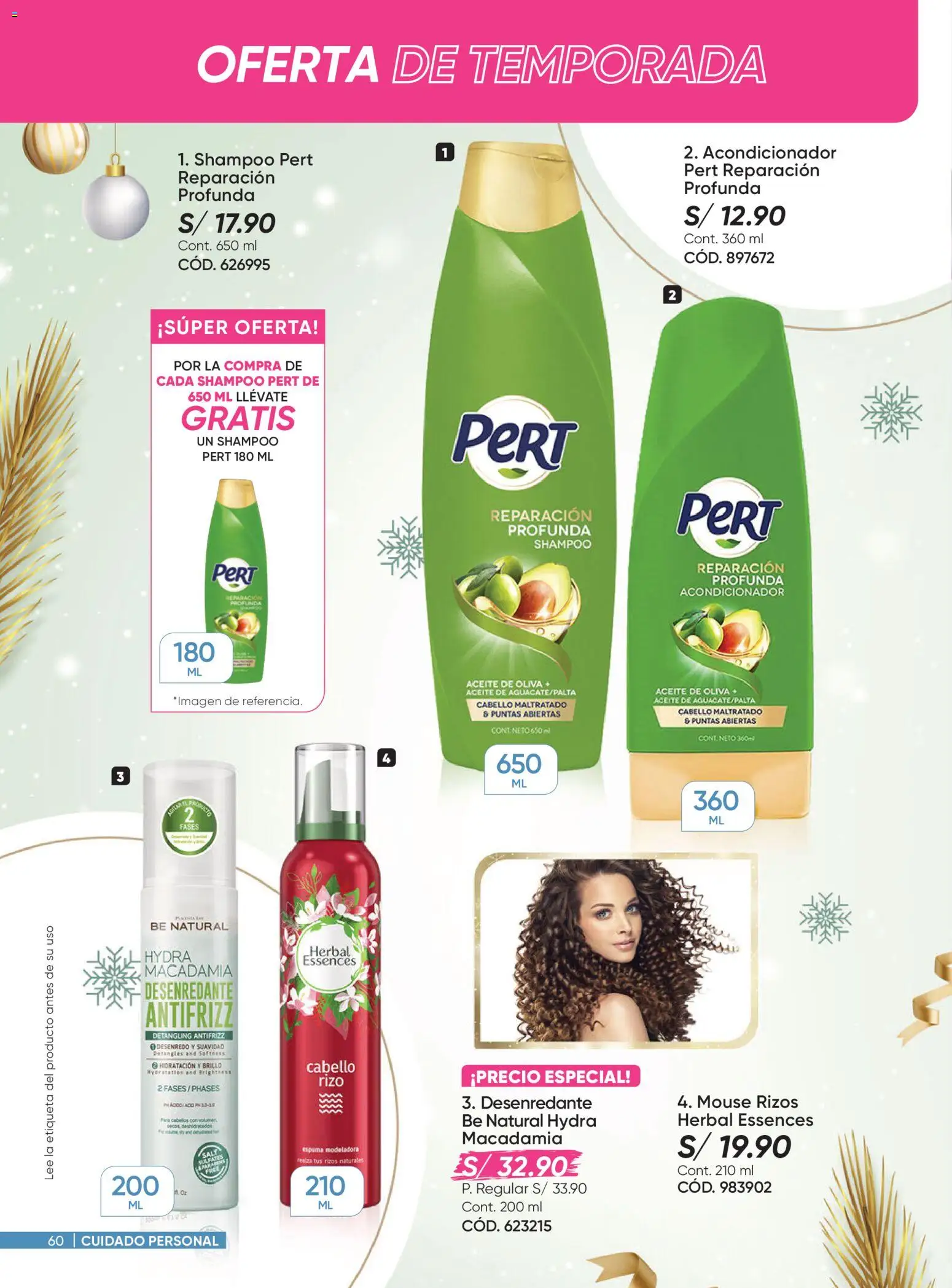 Catálogo Azzorti válido desde 03.11.2025 | Página: 60 | Productos: Shampoo, Acondicionador, Aceite, Mouse