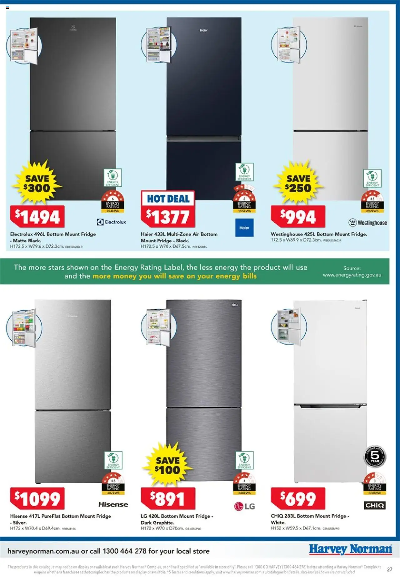 Harvey Norman catalogue - valid from 25.09.2025 | Page: 27 | Products: Accessories, Fridge