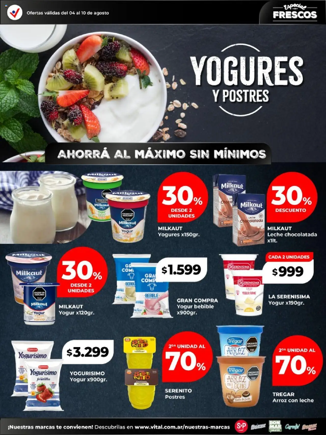 Vital - Especial frescos │ válido desde el 04.08.2025 | Página: 5 | Productos: Leche, Chocolatada, Arroz, Té