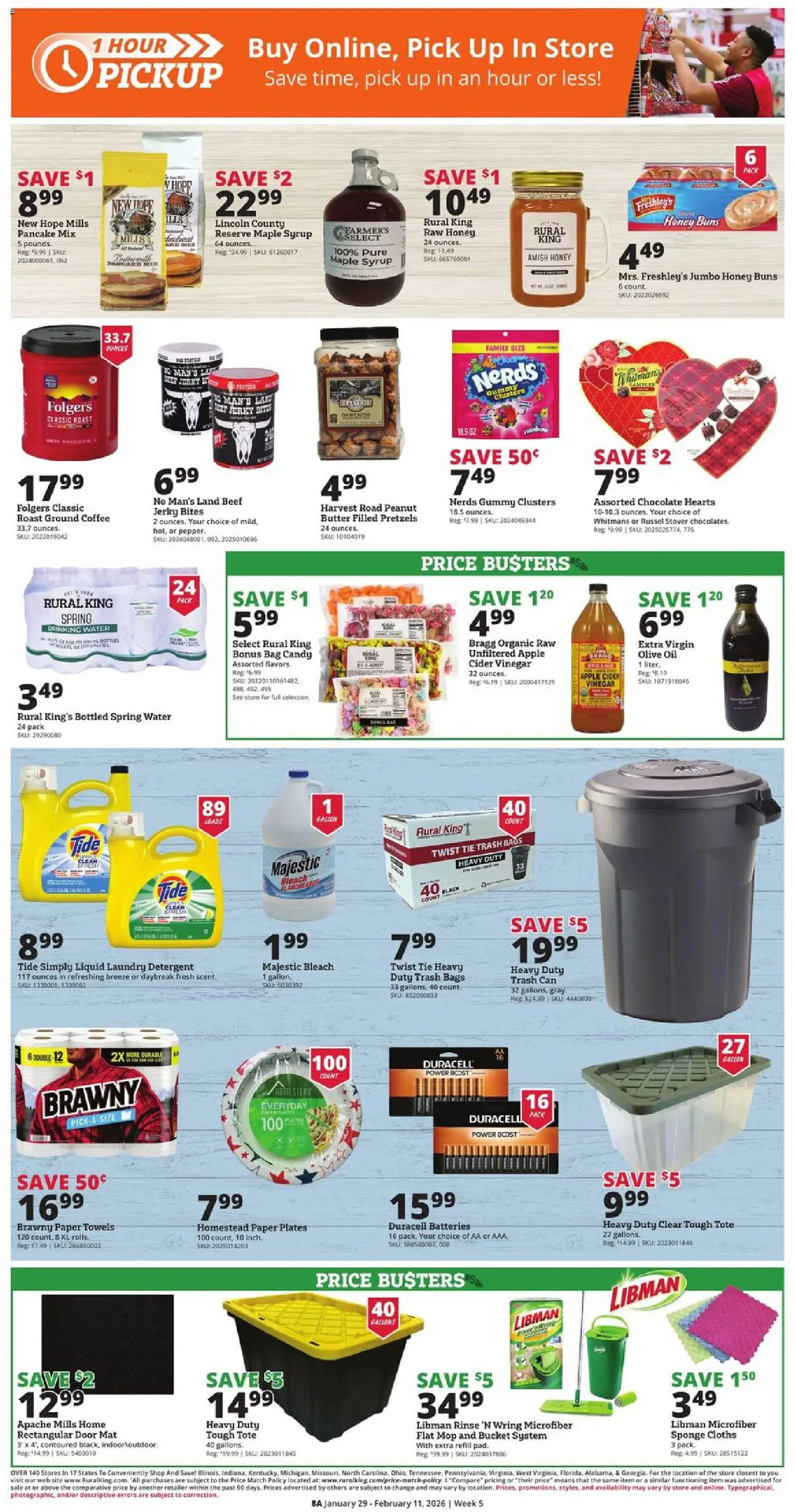 Rural King Weekly Ad - valid from 29.01.2026 | Page: 8 | Products: Detergent, Sponge, Water, Bag