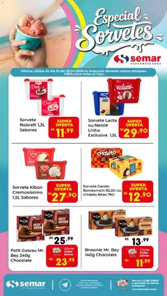 Semar Supermercado ofertas Sorvetes - Pré-Visualização do folheto da loja Semar Supermercado, válido de 16.04.2026