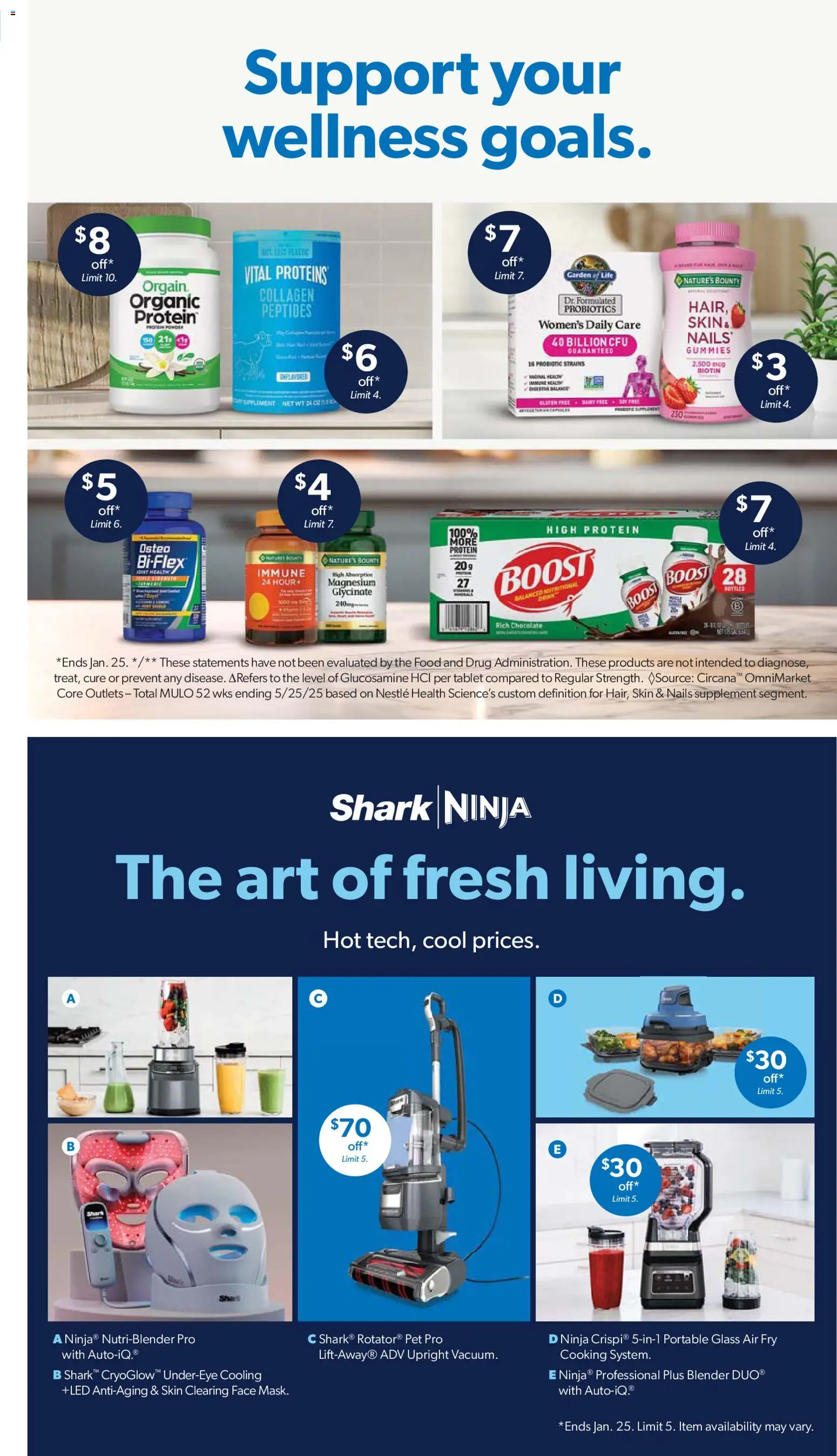 Sam's Club Instant Savings Book January - valid from 02.01.2026 | Page: 7 | Products: Probiotics, Biotin, Blender, Tablet