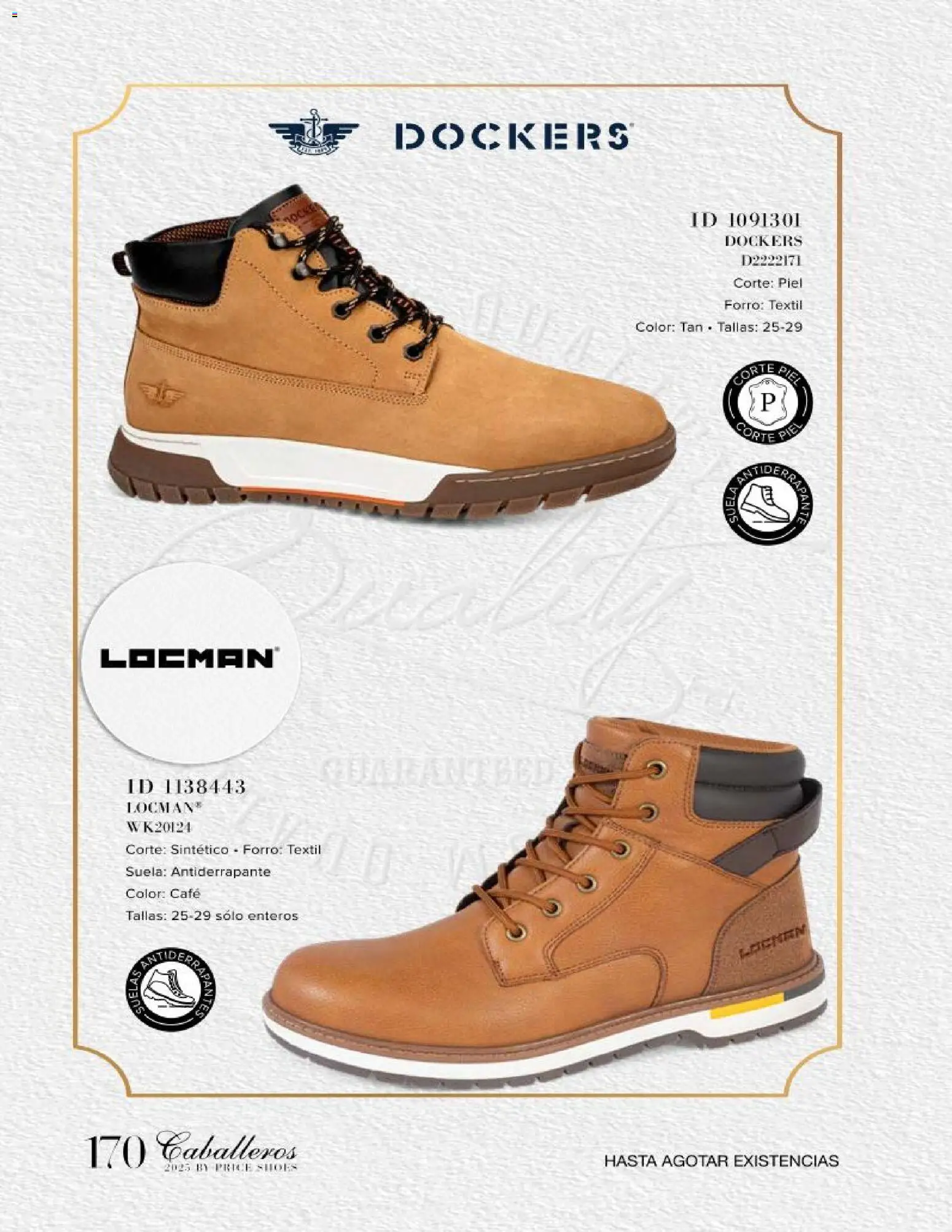 Nuevas ofertas de Price Shoes válidas en toda la República Mexicana desde el 26.11.2025. ¡Encuentra las mejores ofertas en Price Shoes catálogo Caballeros! | Página: 170 | Productos: Café