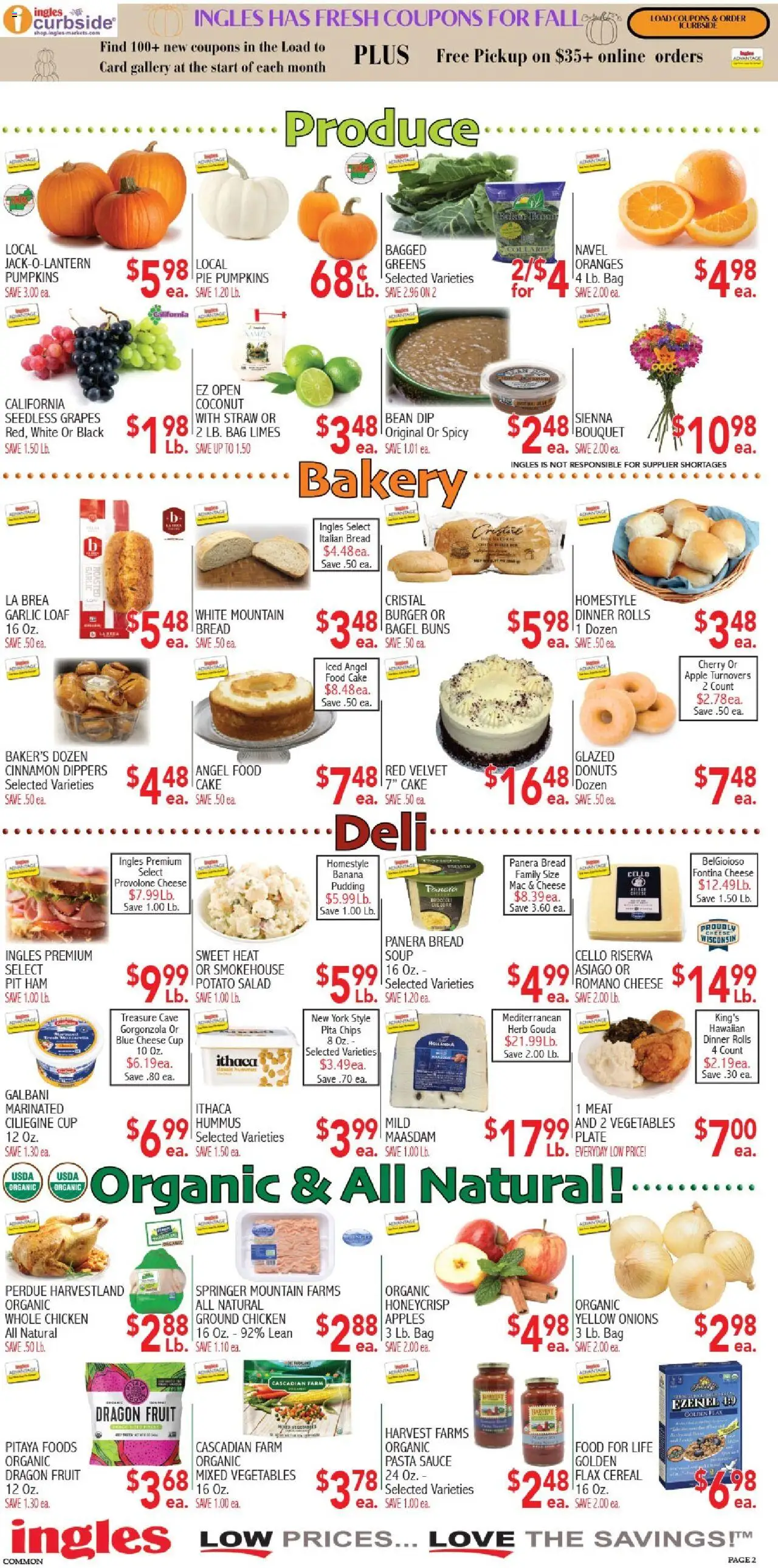 Ingles Weekly Ad - valid from 08.10.2025 | Page: 10 | Products: Cheese, Apples, Sauce, Bag