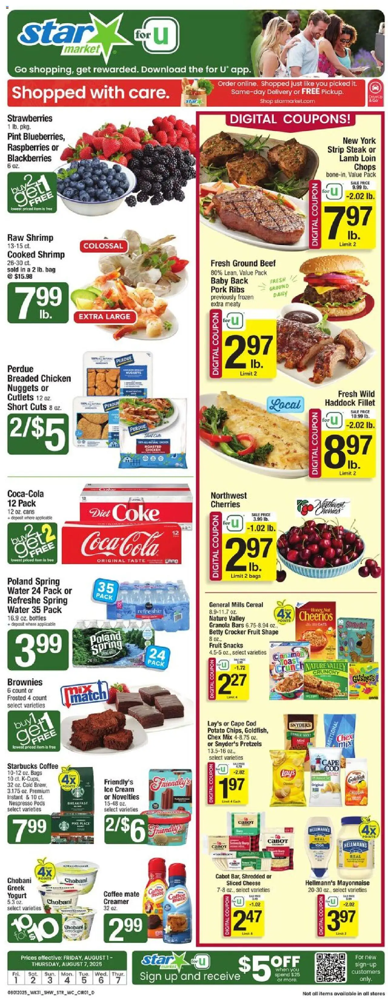 Star Market Weekly Ad - valid from 01.08.2025 | Page: 3 | Products: Coffee, Ice cream, Water, Mayonnaise