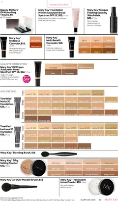 Preview of Mary Kay weekly ads valid from 16.11.2025 | Page: 31 | Products: Foundation, Cc cream, Sunscreen, Peach