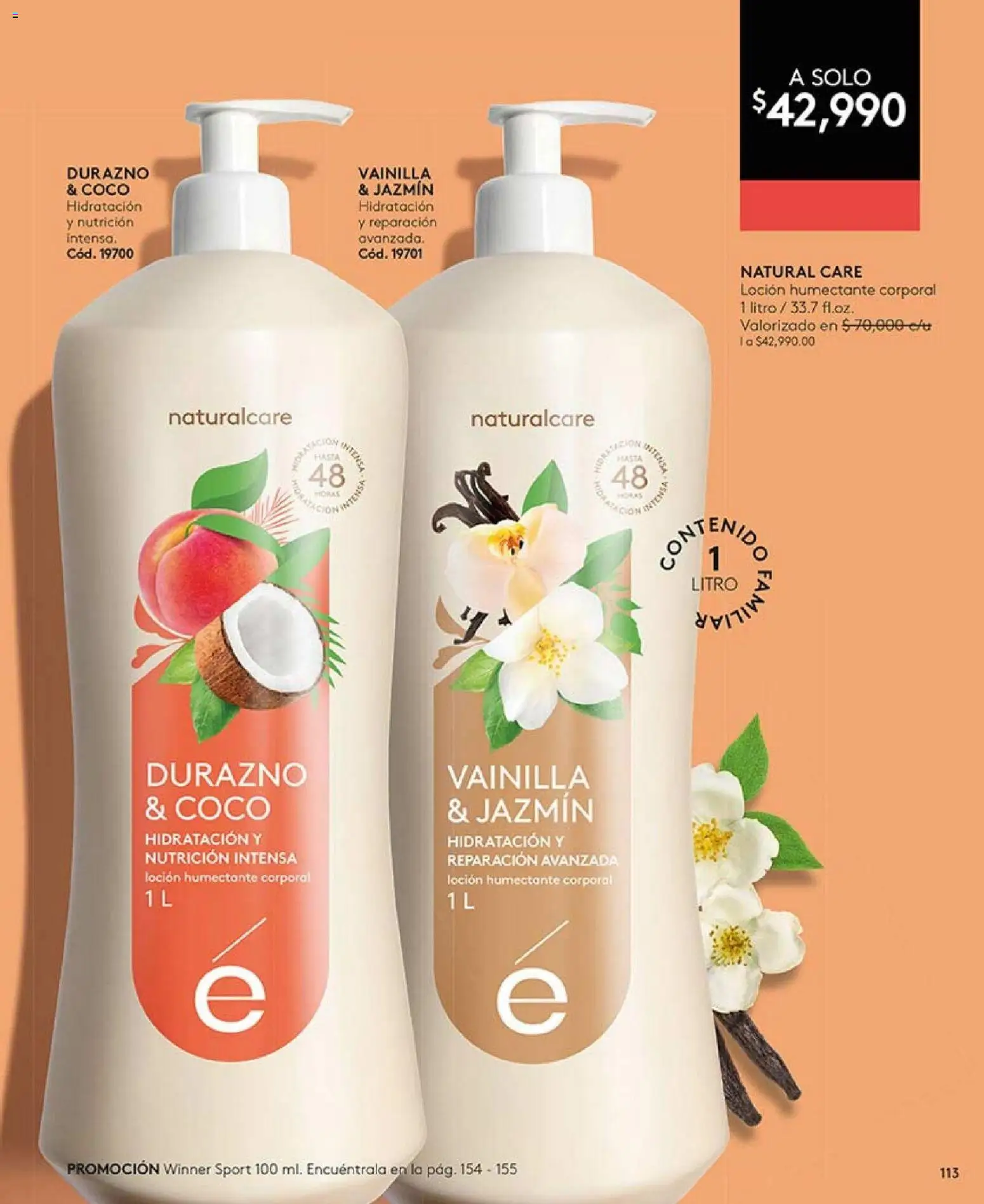 Ésika revista - valida desde el 20.02.2026 | Página: 113 | Productos: Loción, Coco, Durazno
