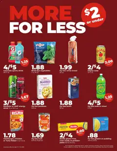 Preview of HyVee weekly ads valid from 13.04.2026 | Page: 3 | Products: Peaches, Bread, Pasta, Garlic