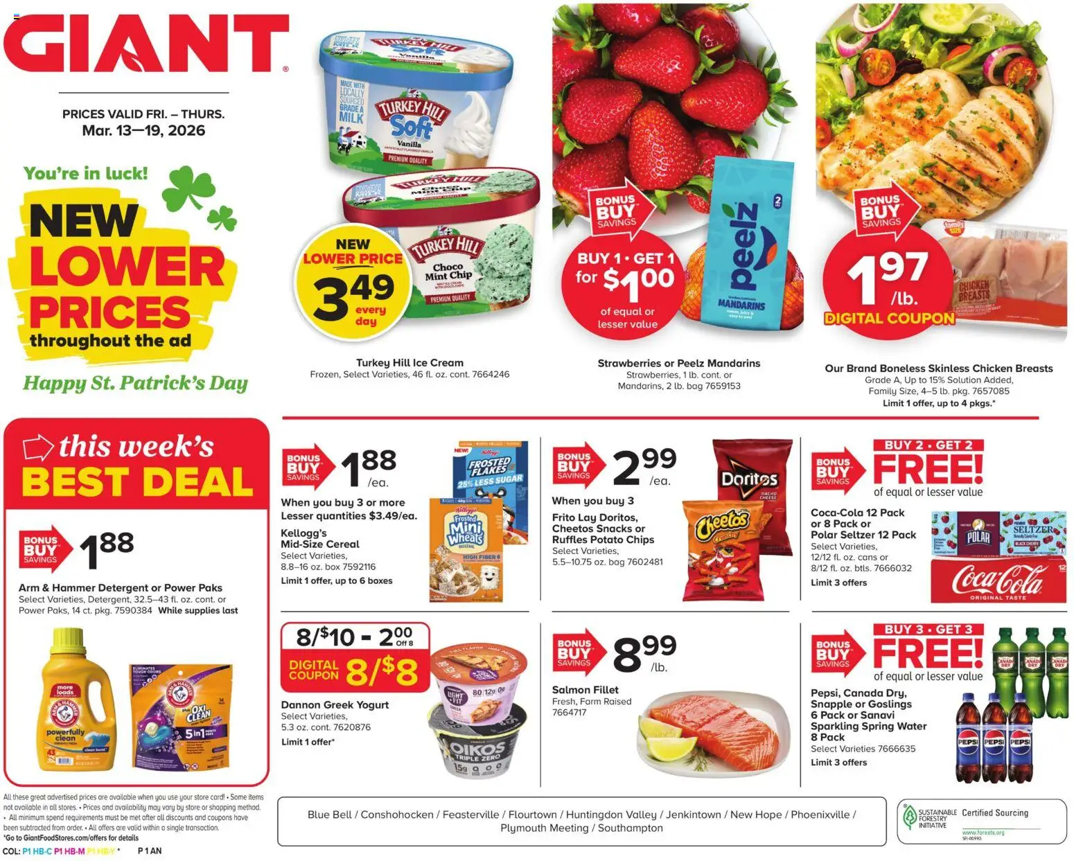 Giant Weekly Ad - valid from 13.03.2026 | Page: 1 | Products: Box, Hammer, Yogurt, Detergent